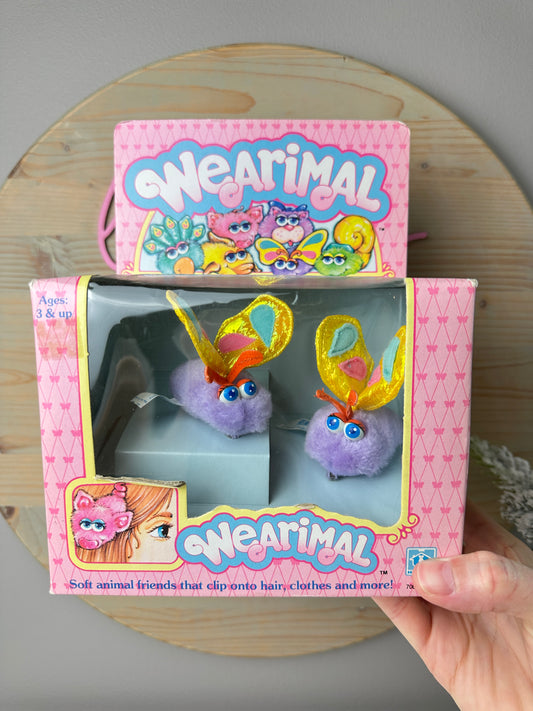 1986 Hasbro Wearimals Butterflies MIB