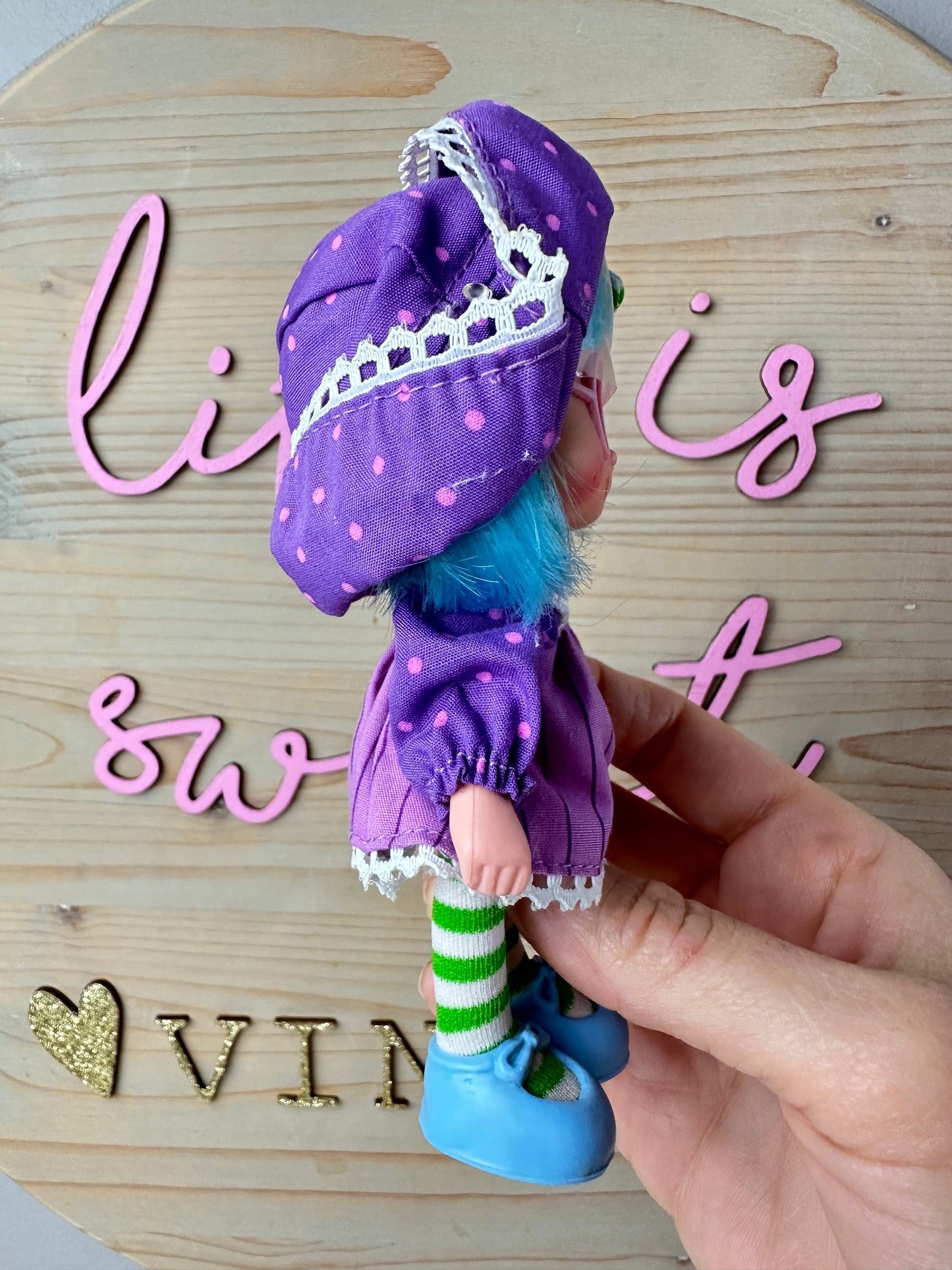 1984 Kenner Strawberry Shortcake Plum Puddin' with Elderberry Owl Party Pleaser Doll *Berry Vault*