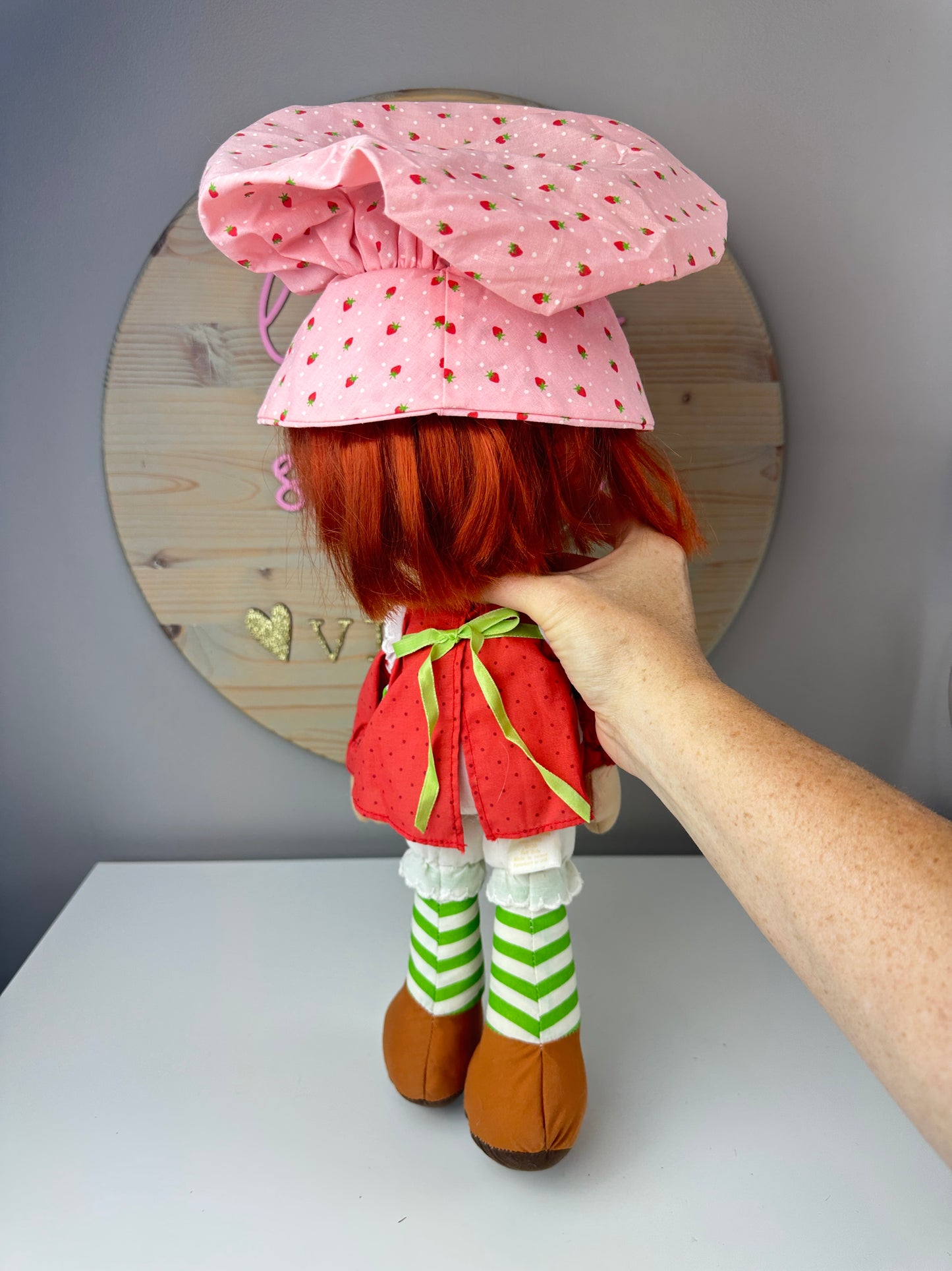 1980 Kenner Strawberry Shortcake Vinyl Face Rag Doll *Berry Vault*