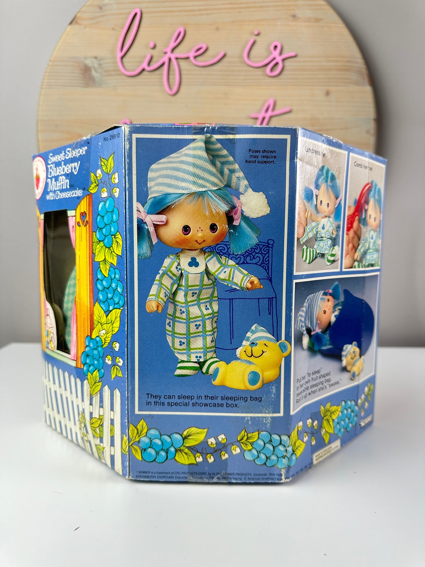 1984 Kenner Strawberry Shortcake Blueberry Muffin Sweet Sleeper Doll NRFB