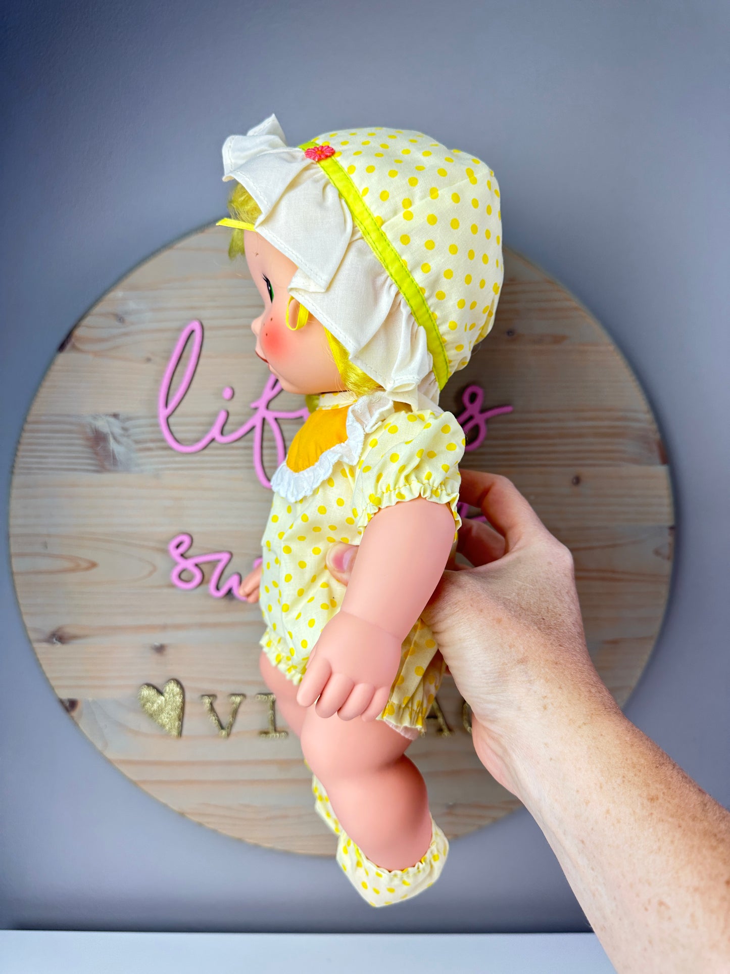 1982 Kenner Strawberry Shortcake Lemon Meringue Blow Kiss Baby Doll *Berry Vault*
