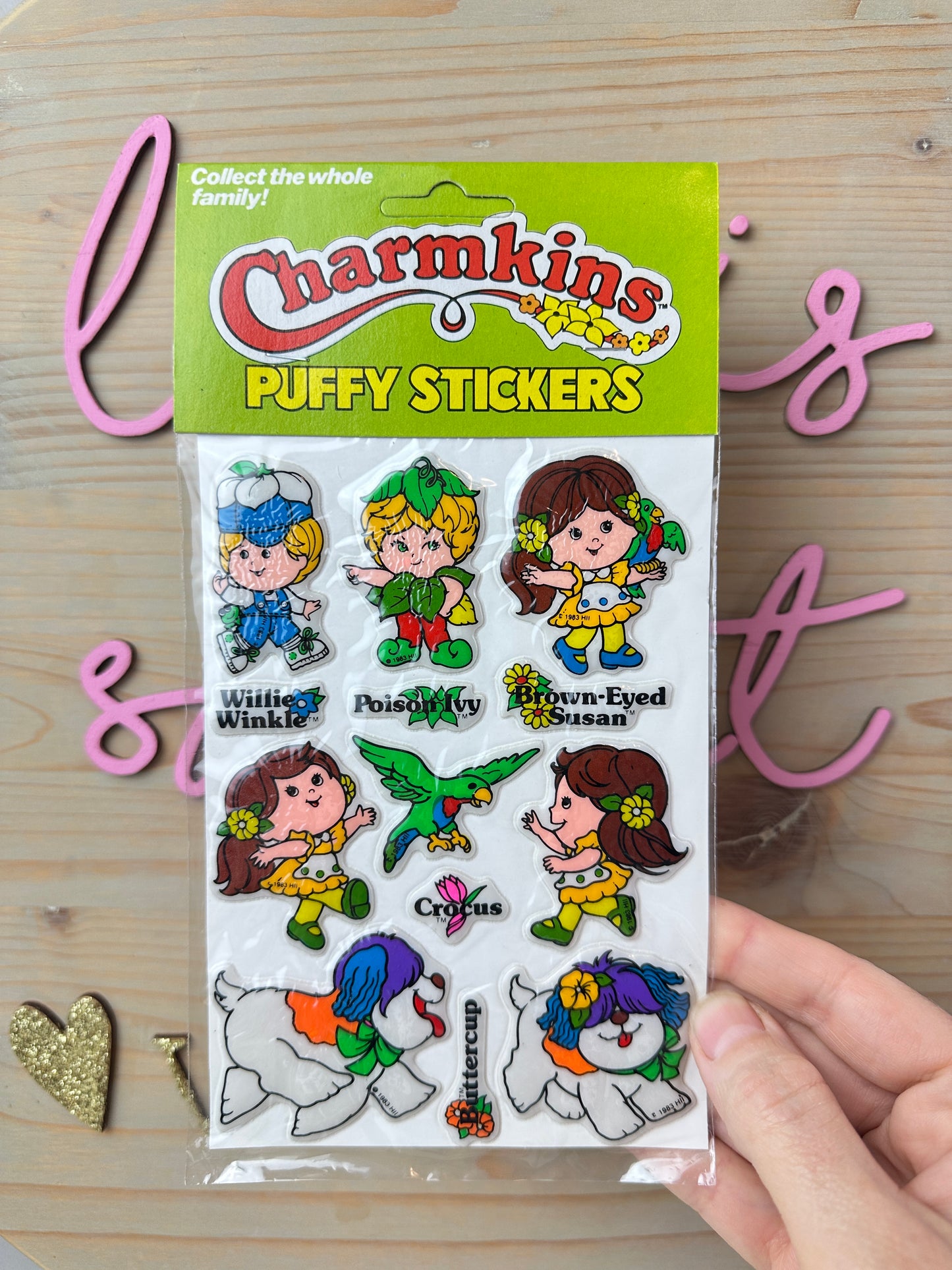 1983 Charmkins Stickers Brown Eyed Susan MIP