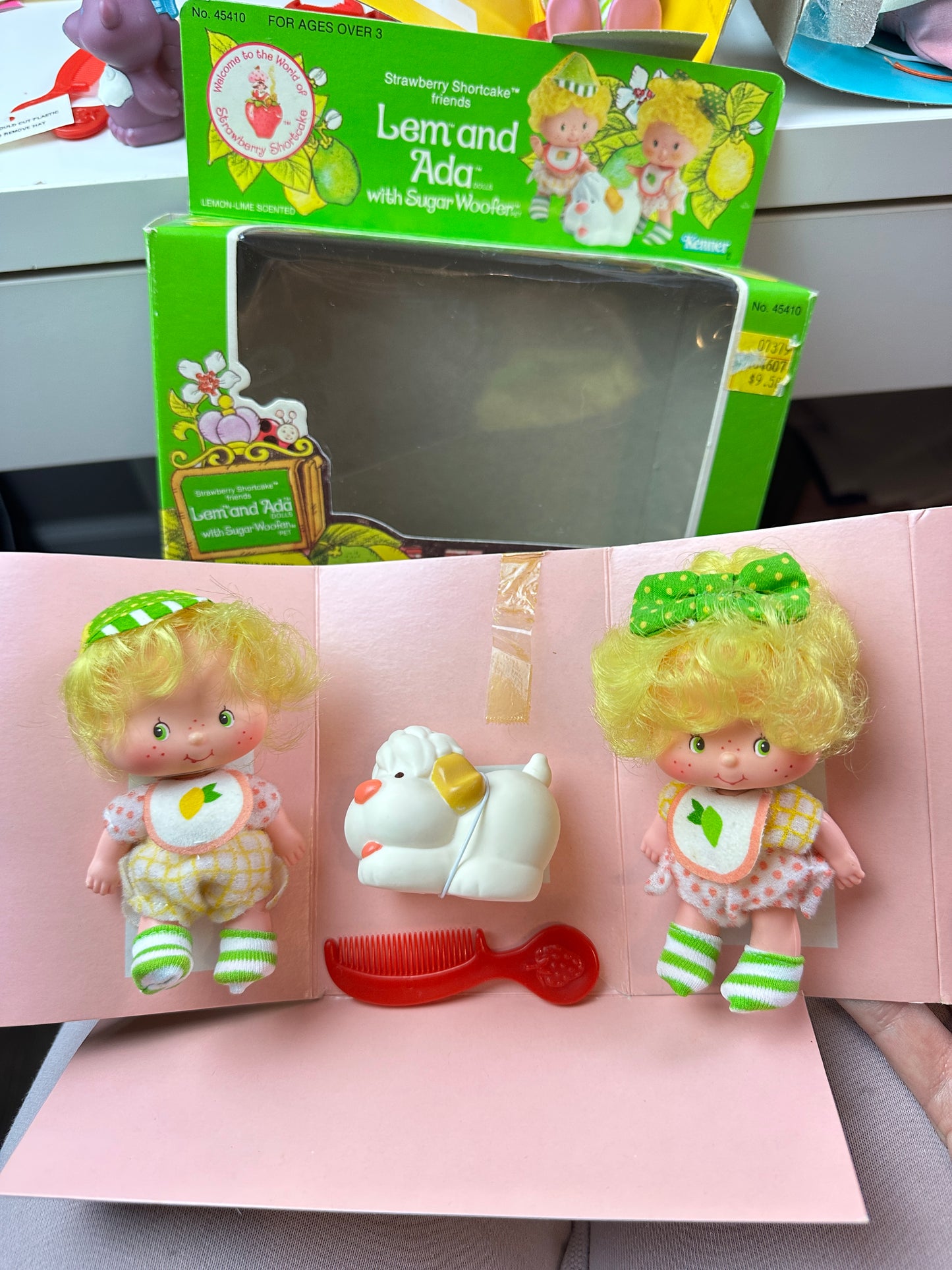 1983 Kenner Strawberry Shortcake Lem and Ada with Sugarwoofer Doll with Box