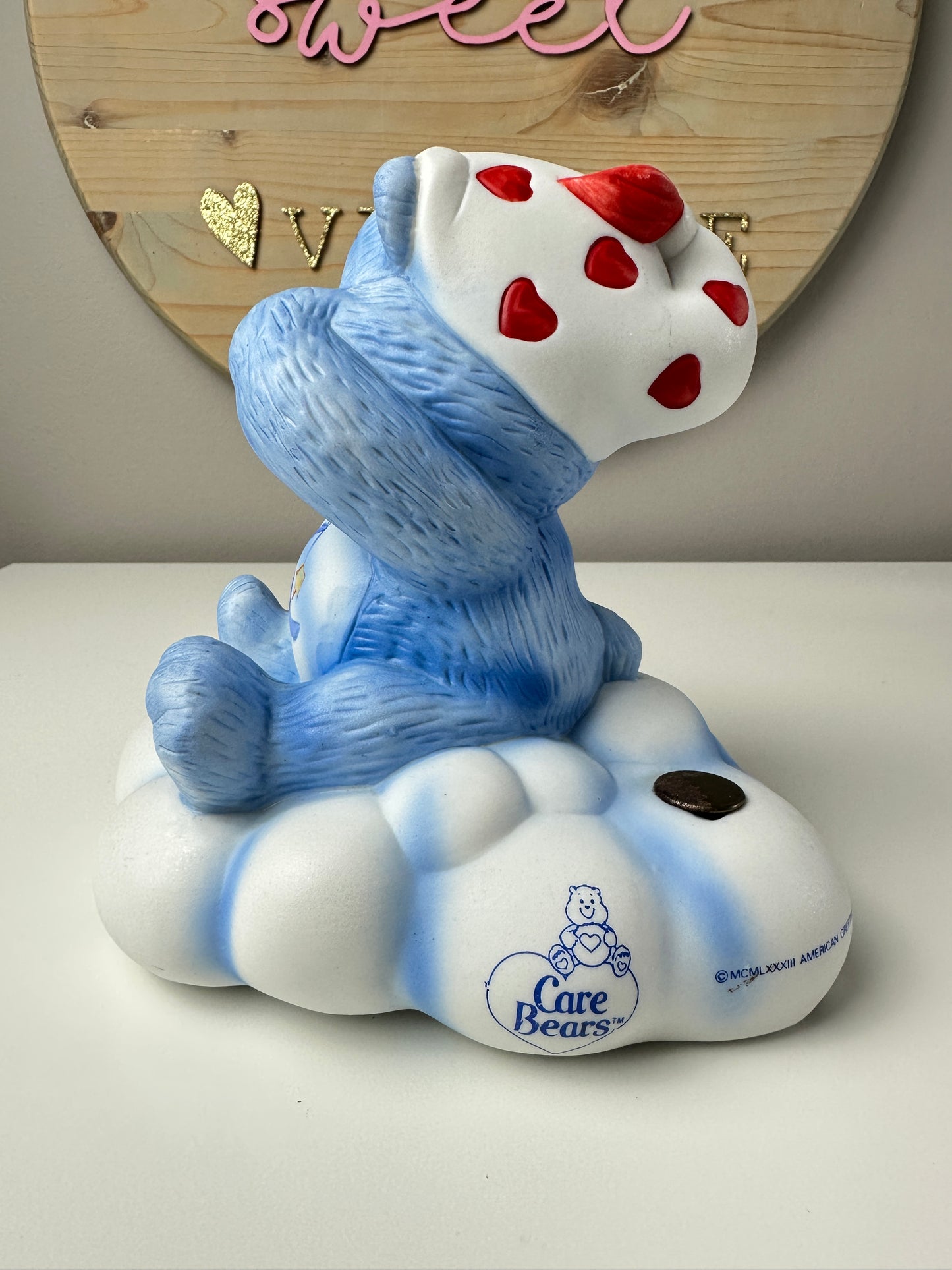 1983 AGC Care Bears Bedtime Bear Porcelain Night Light