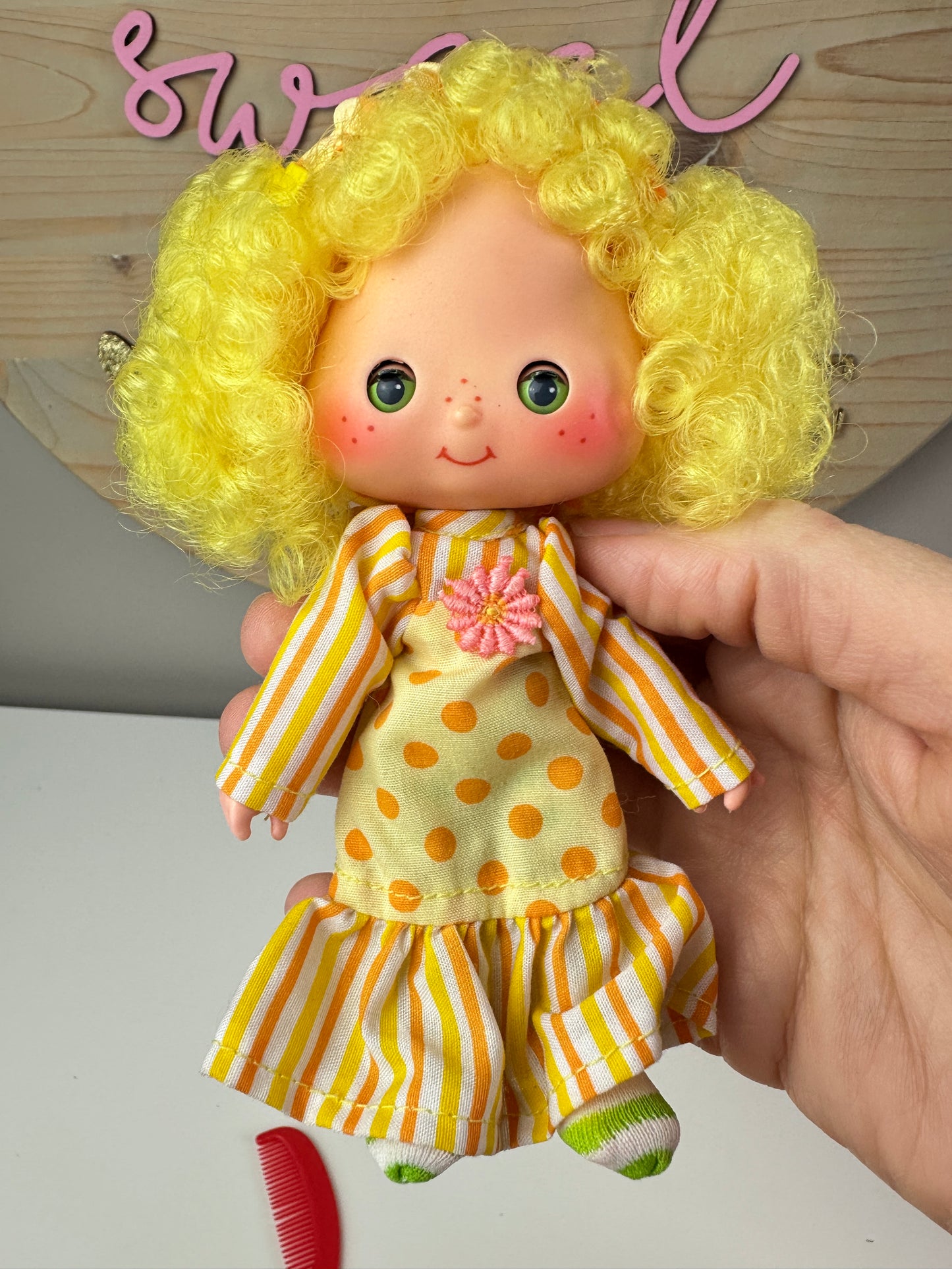 1984 Kenner Strawberry Shortcake Lemon Meringue with Frappe Sweet Sleeper Doll