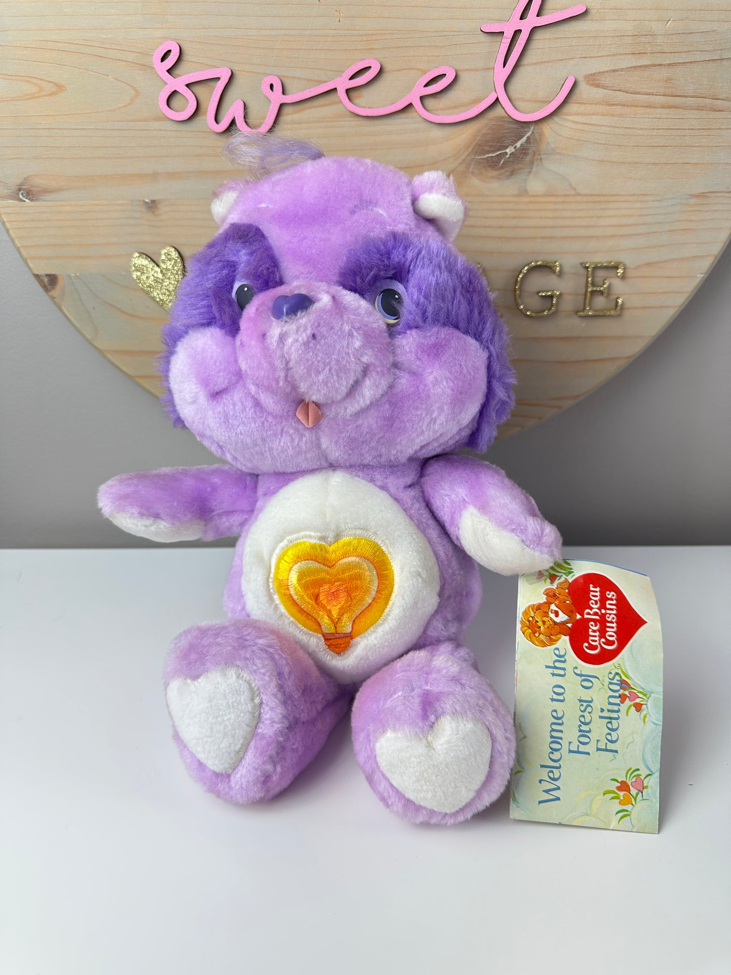 1984 Kenner Care Bear Cousin Brightheart Raccoon Unused with Tags