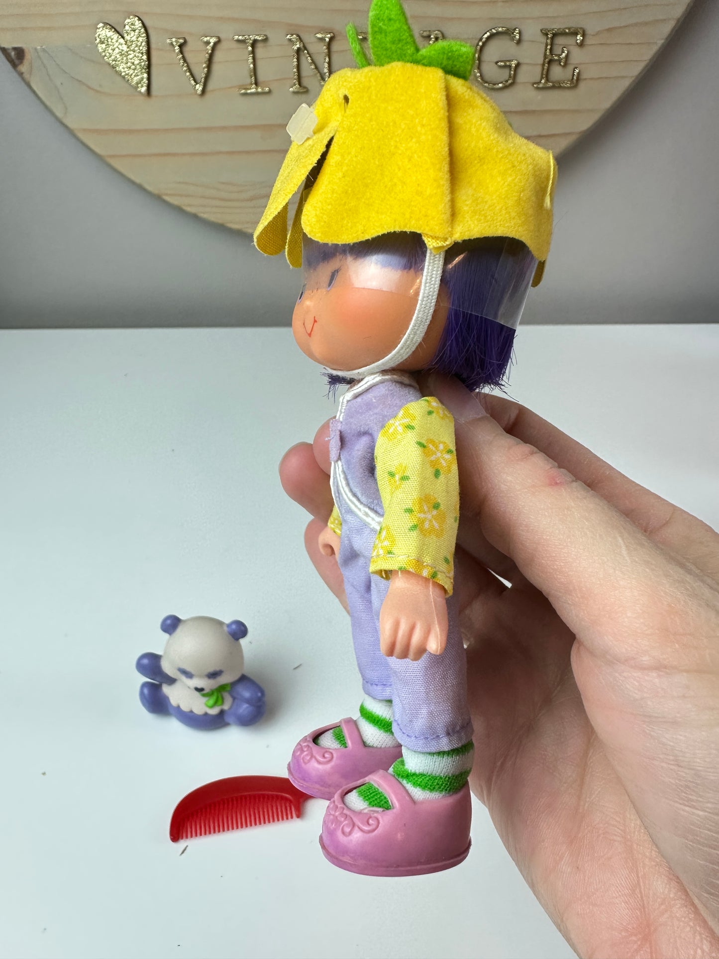 1983 Kenner Strawberry Shortcake Almond Tea with Marza Panda Doll
