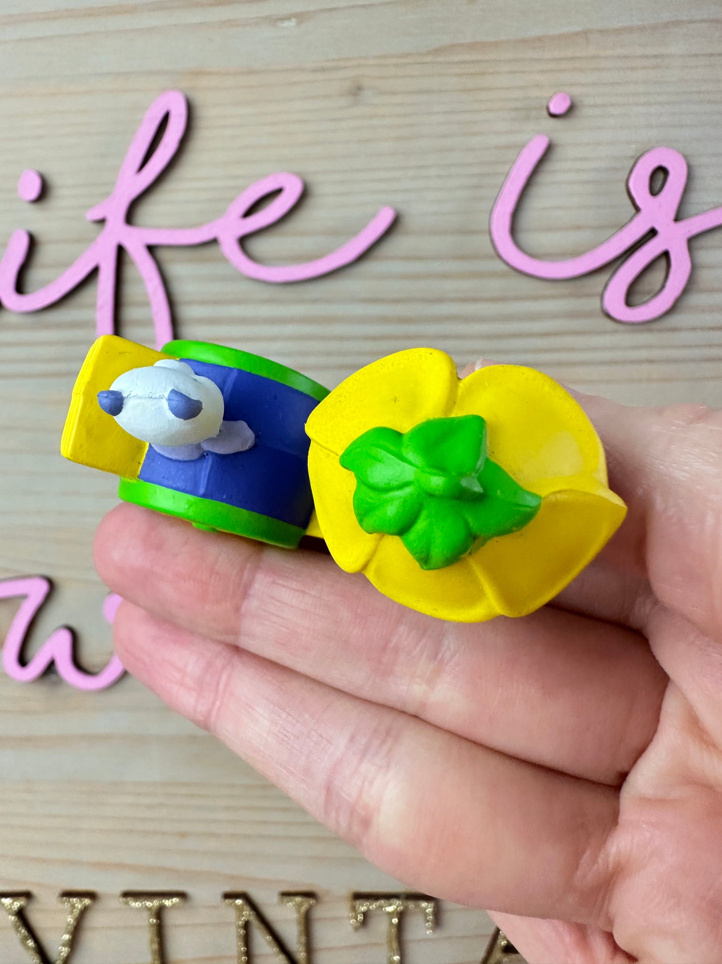 1983 Kenner Strawberry Shortcake Almond Tea with a Cart Miniature Mini PVC Figure #1