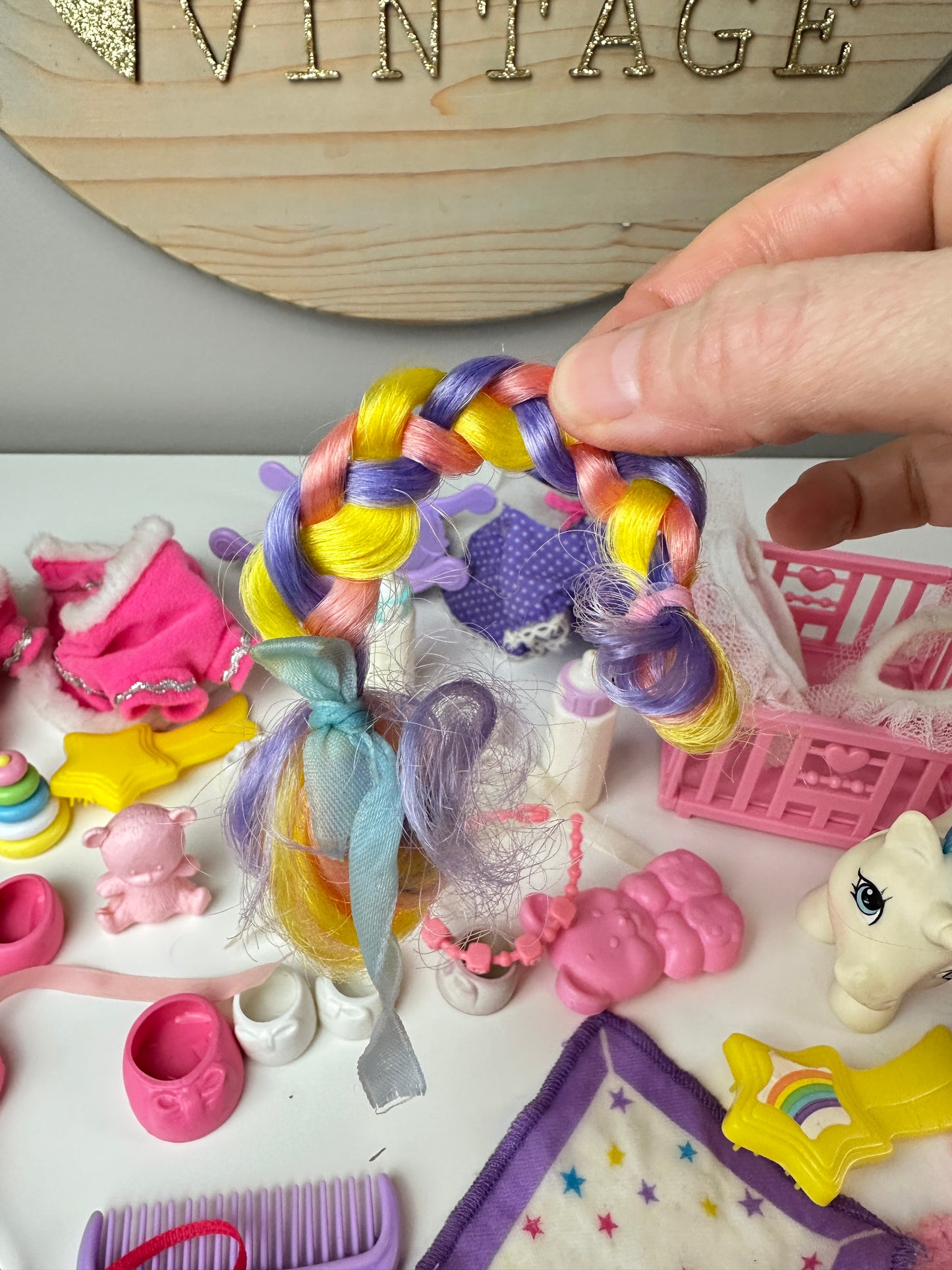 1980s Hasbro My Little Pony G1 Accessories Lot with Baby Glory