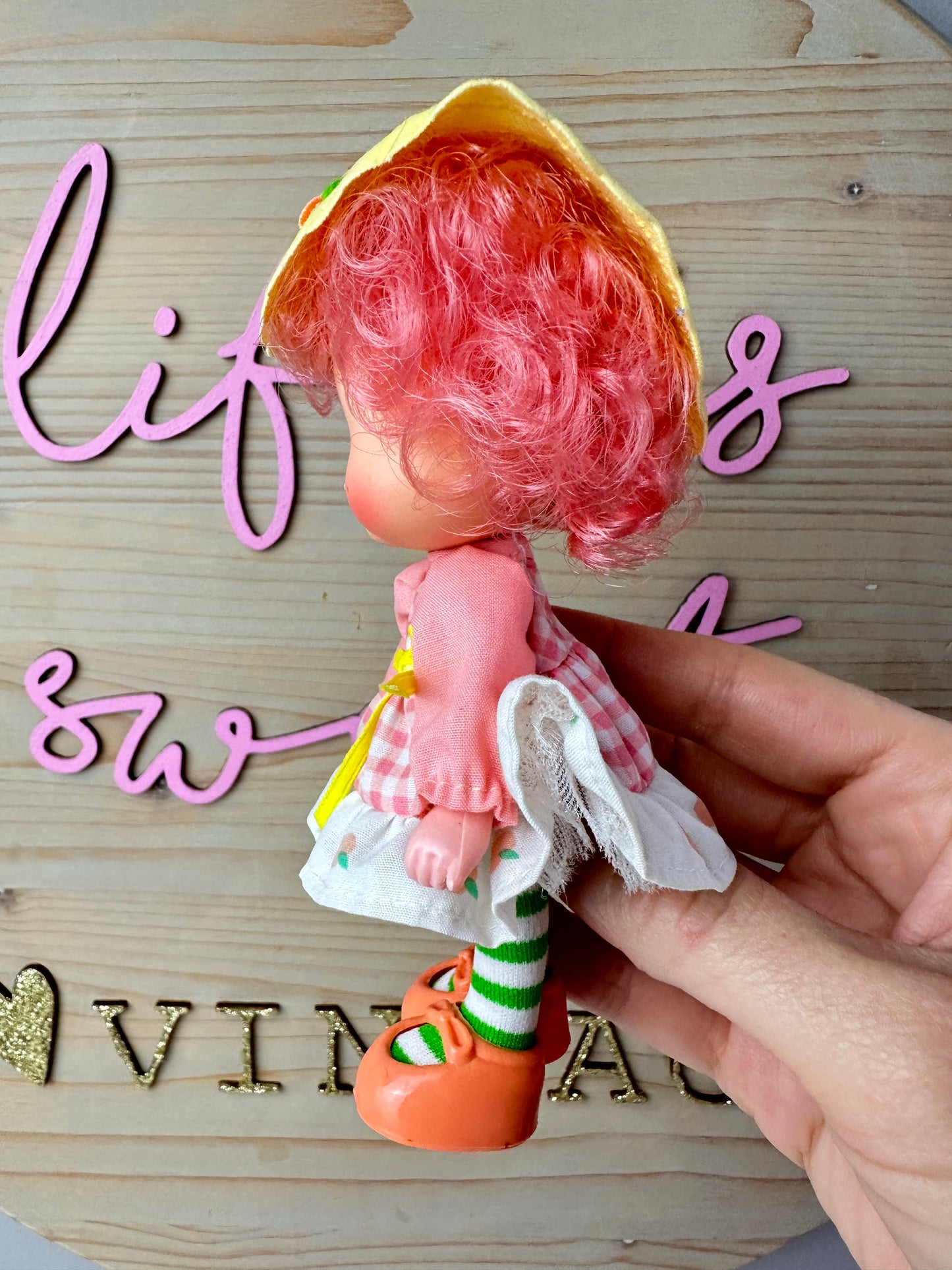 1984 Kenner Strawberry Shortcake Peach Blush with Melonie Belle Party Pleaser Doll *Berry Vault*