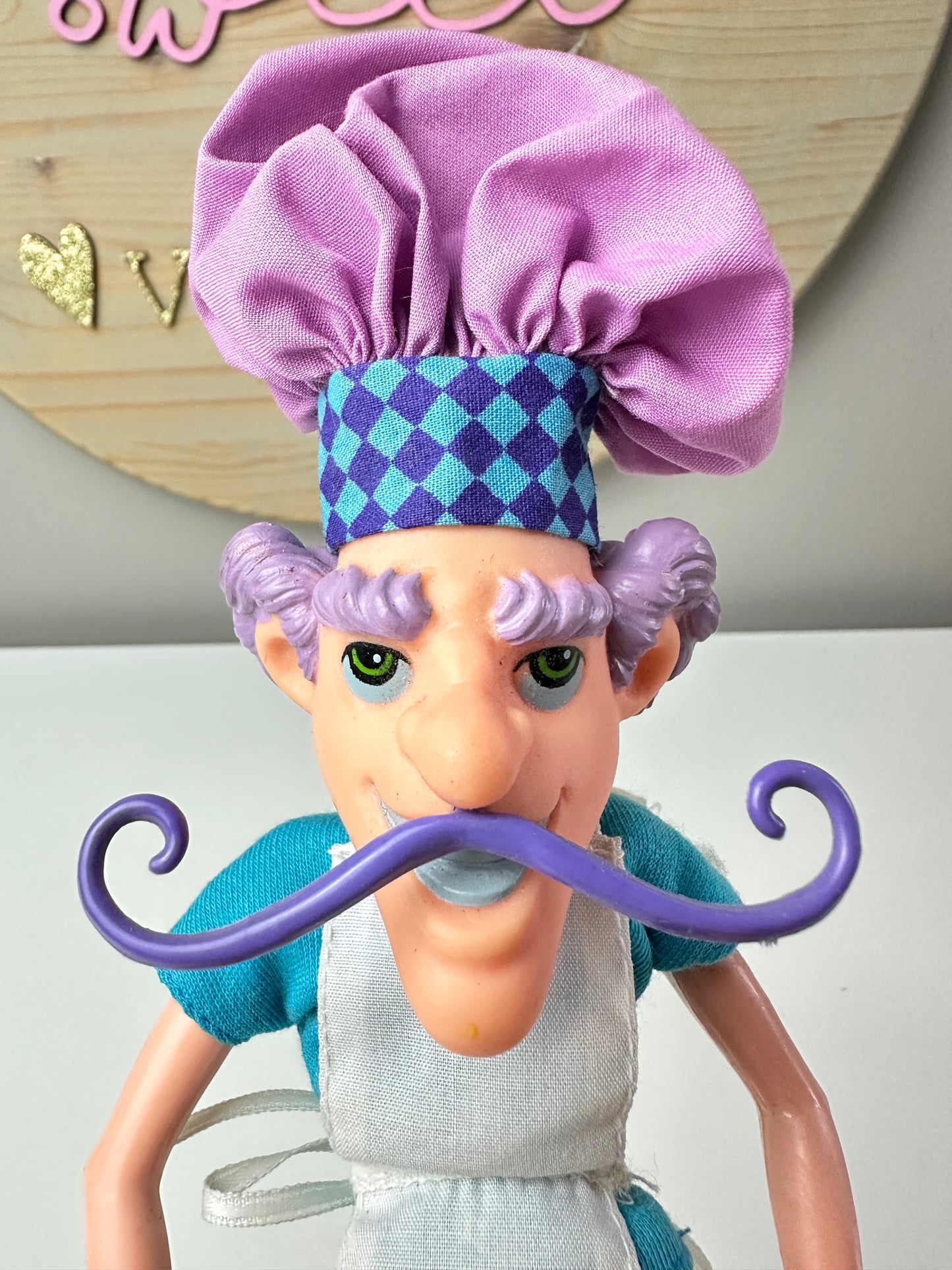1981 Kenner Strawberry Shortcake Purple Pieman with Berry Bird Villain Doll