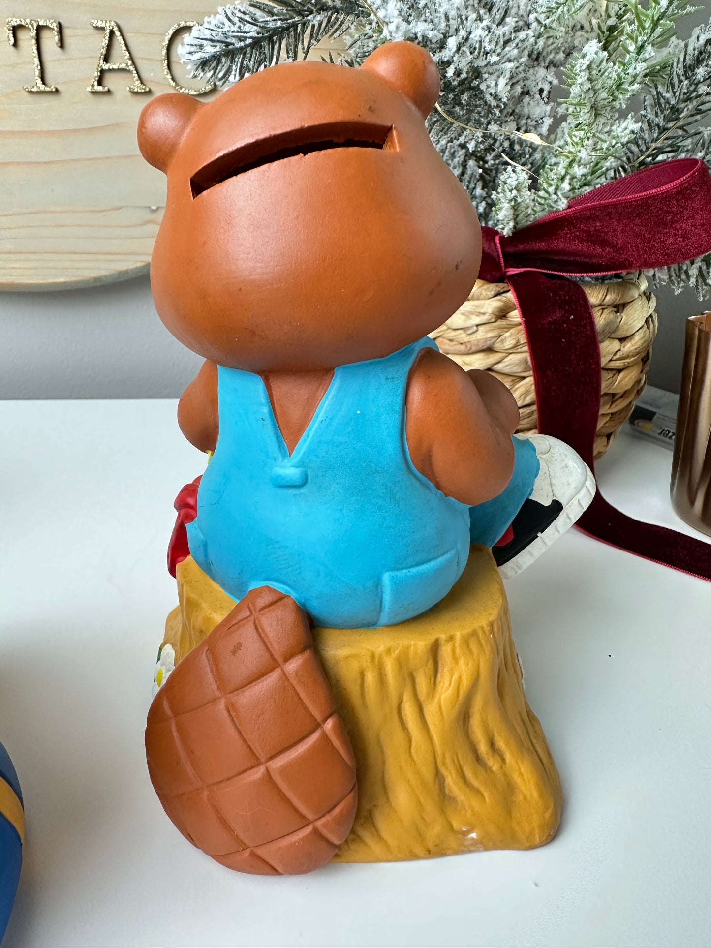 1984 Get Along Gang Bingo Beaver Ceramic Bank