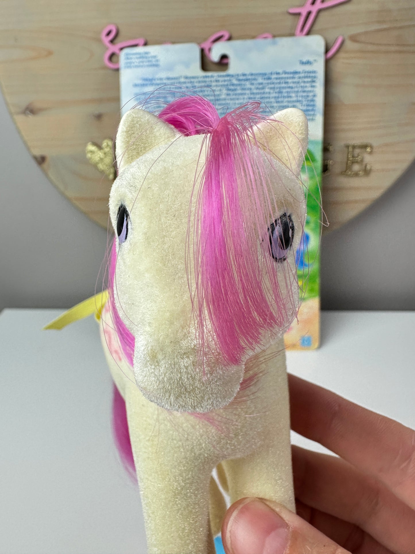 1980s Hasbro My Little Pony So Soft Taffy with Accessories + Back Card