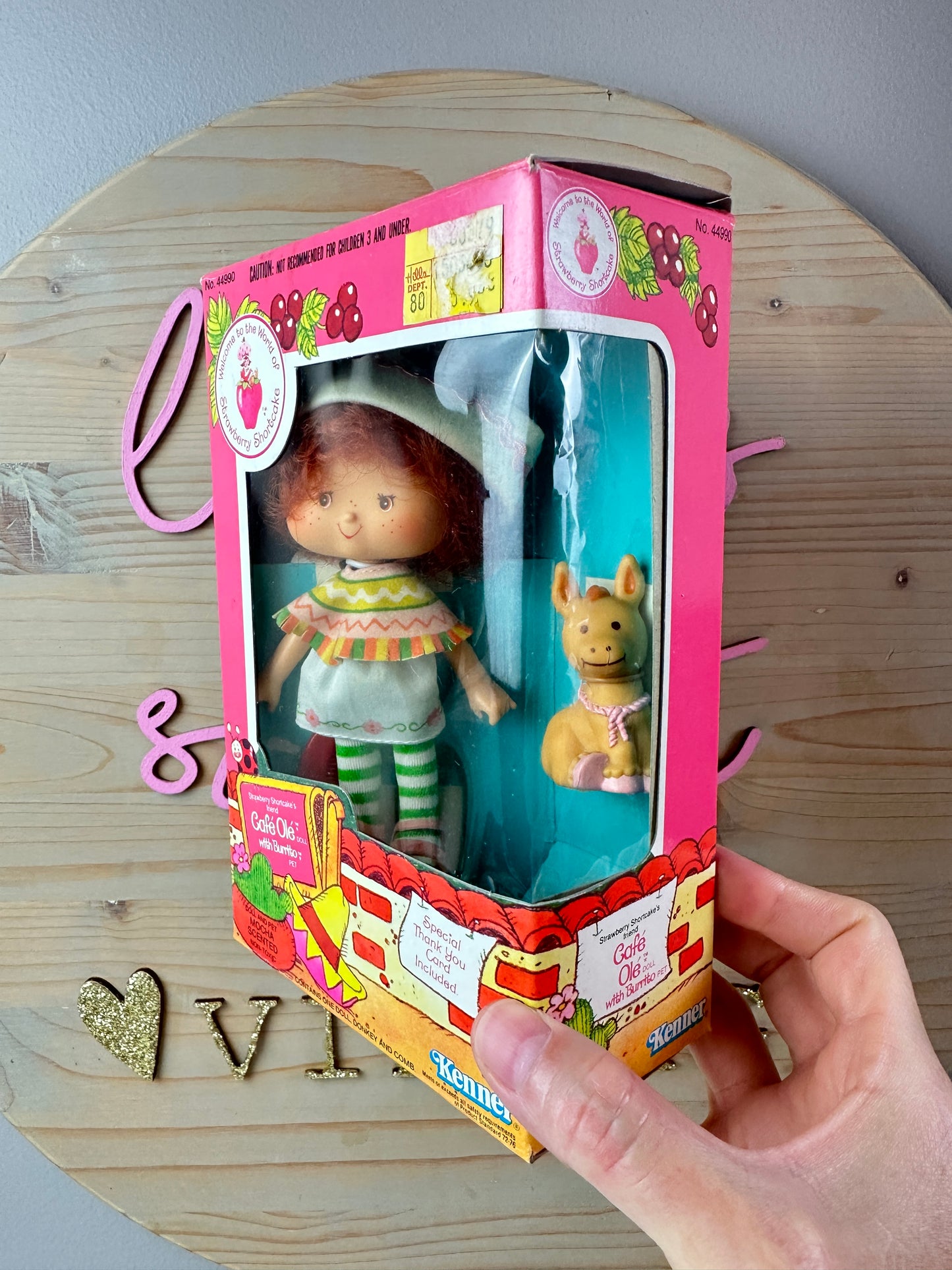 1983 Kenner Strawberry Shortcake Cafe Ole with Burrito Doll with Box