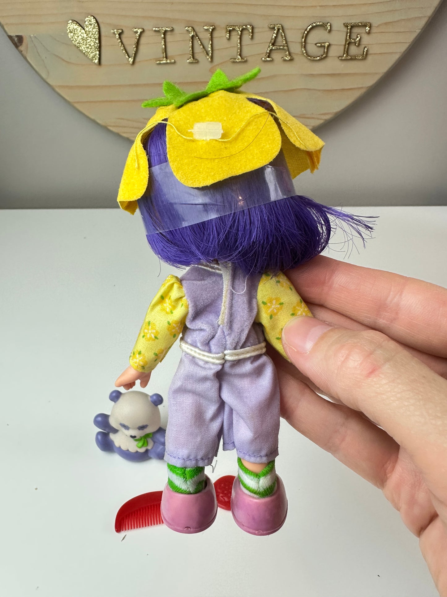 1983 Kenner Strawberry Shortcake Almond Tea with Marza Panda Doll