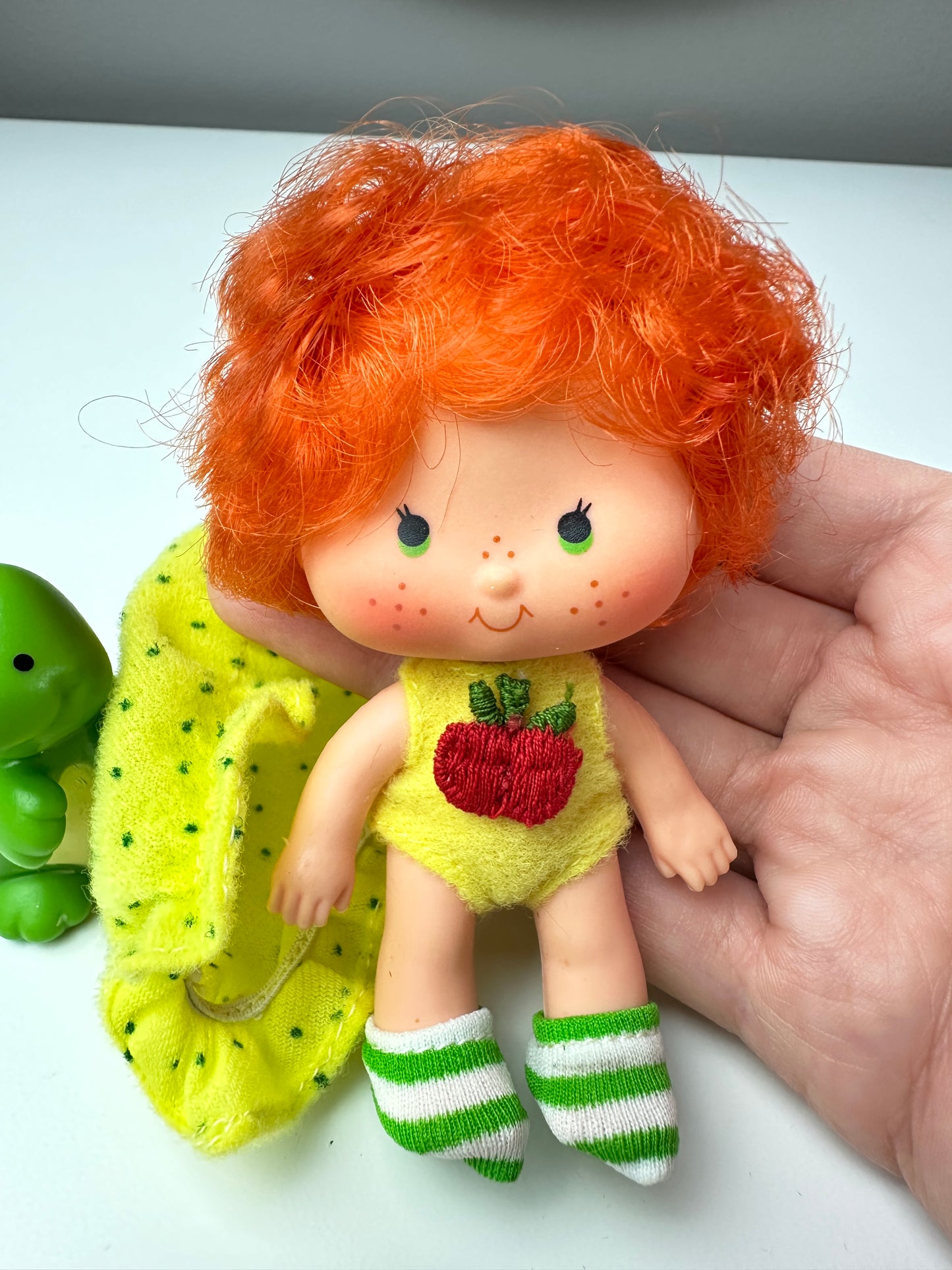 1982 Kenner Strawberry Shortcake Apple Dumplin' with Tea Time Turtle Doll