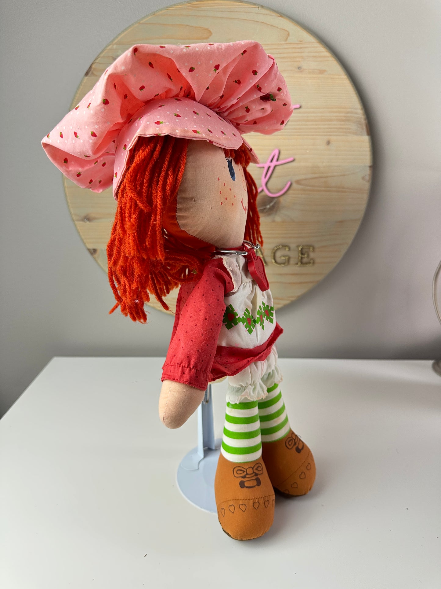 1980 Kenner JCPenney Strawberry Shortcake Rag Doll with Necklace