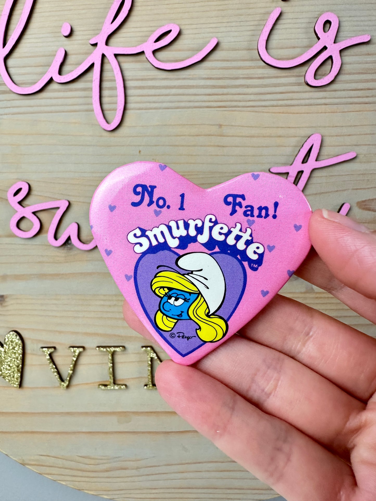 1980s Smurfs Smurfette Pin