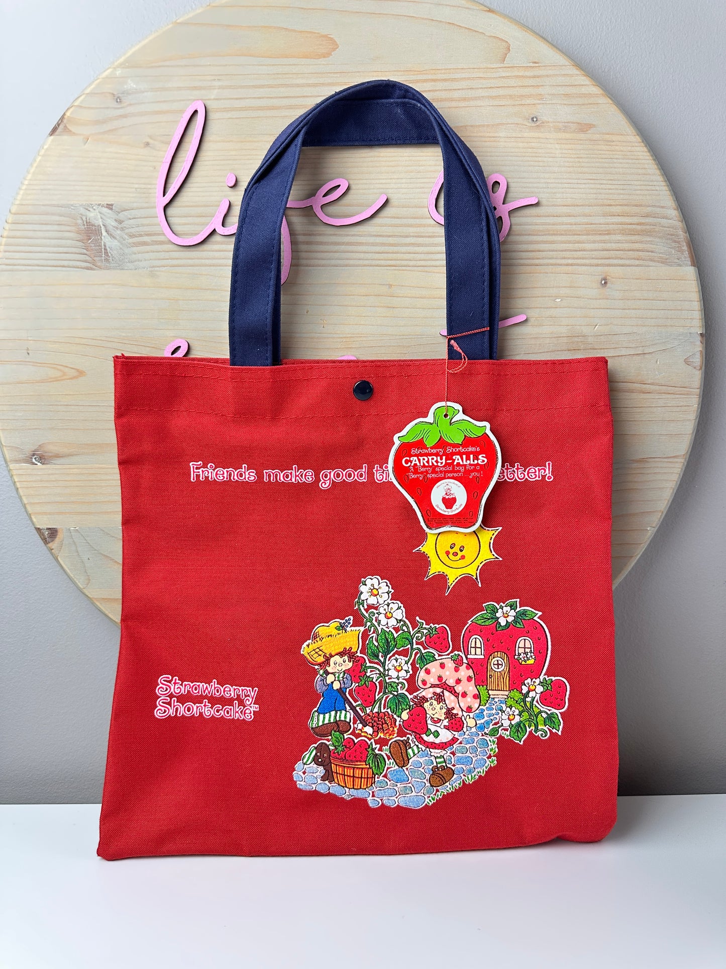 1980 Strawberry Shortcake Tote Bag Unused with Tag