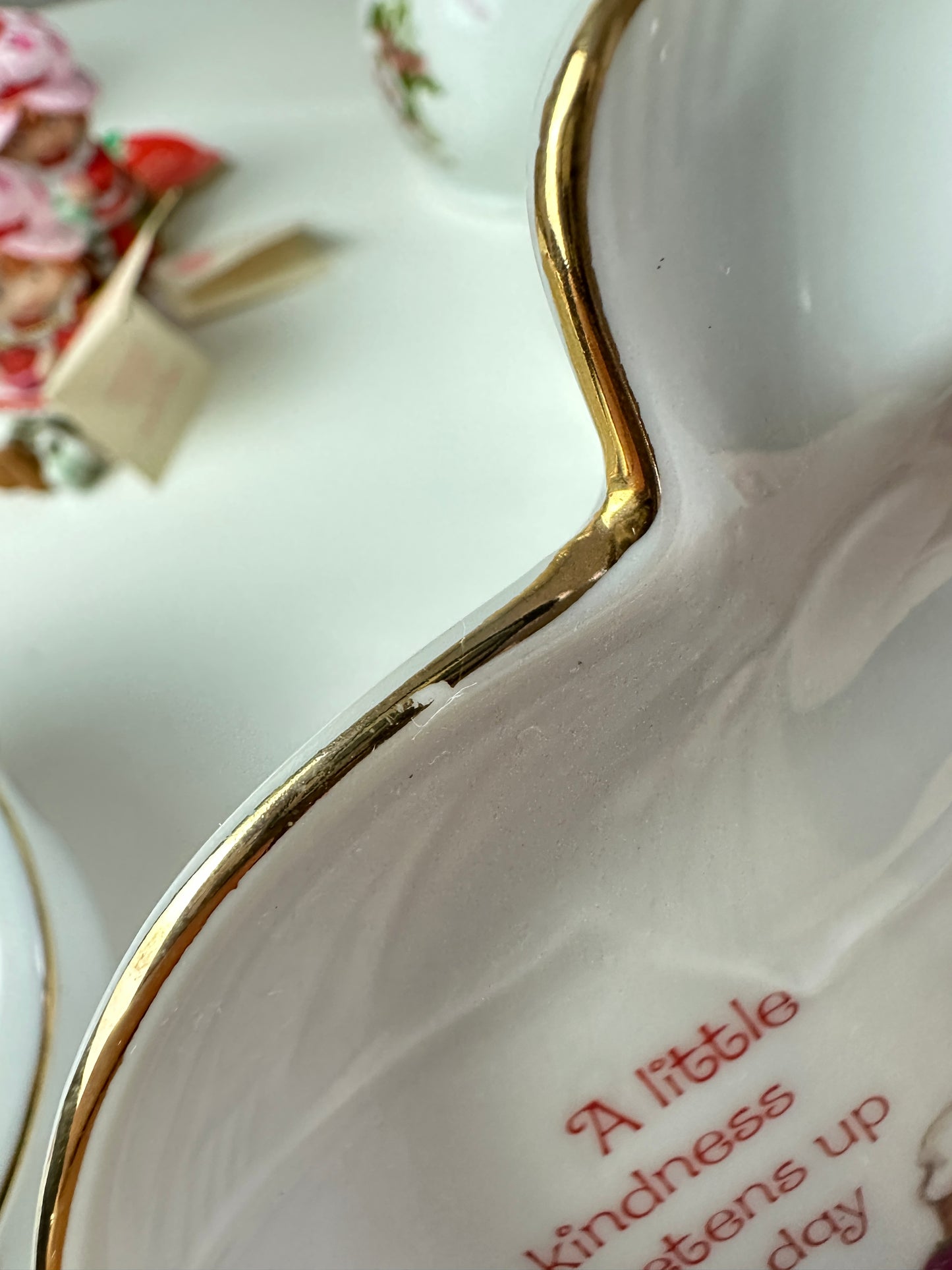 1980s Strawberry Shortcake Designer's Collection Fine Porcelain Basket