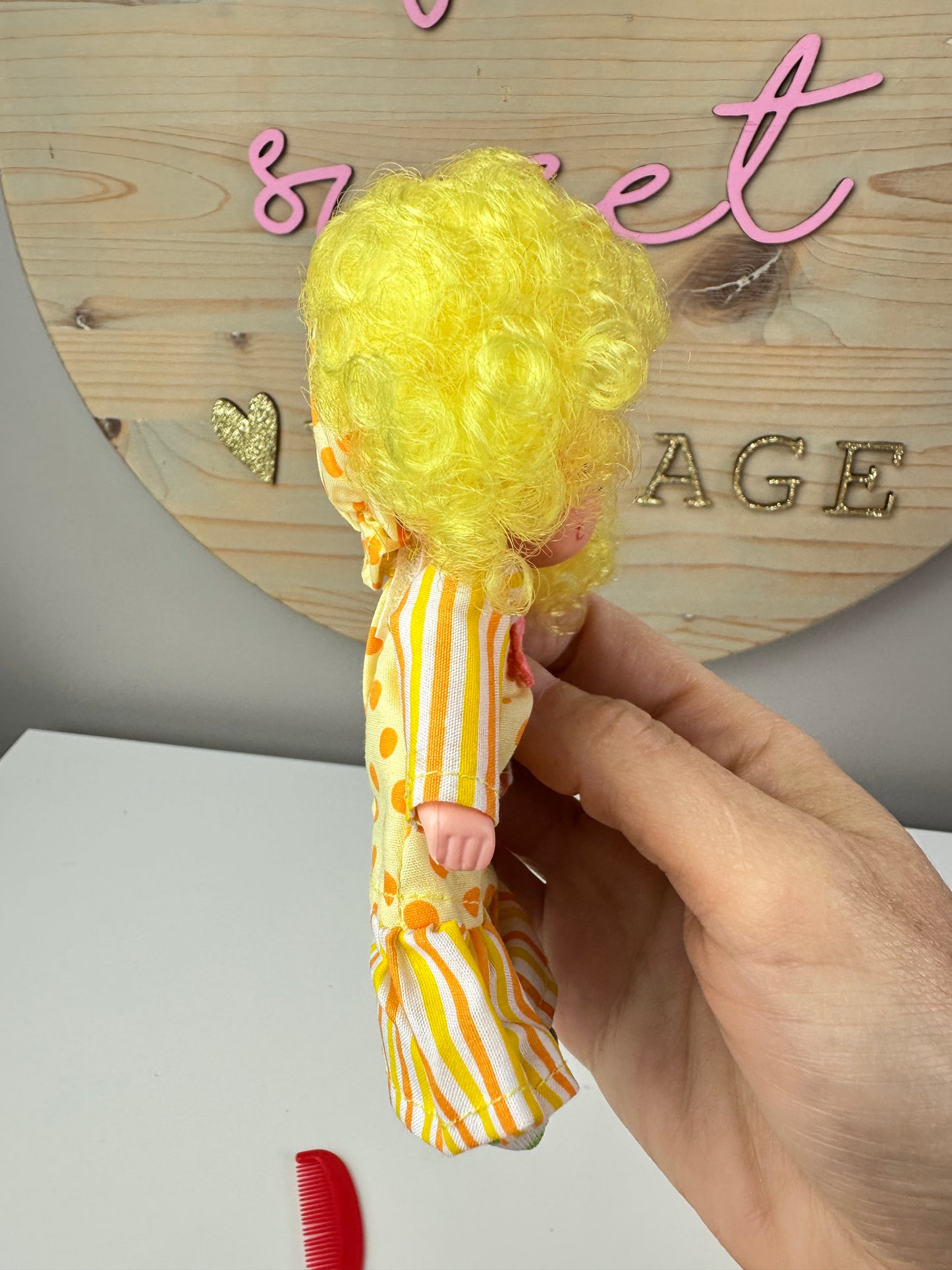 1984 Kenner Strawberry Shortcake Lemon Meringue with Frappe Sweet Sleeper Doll