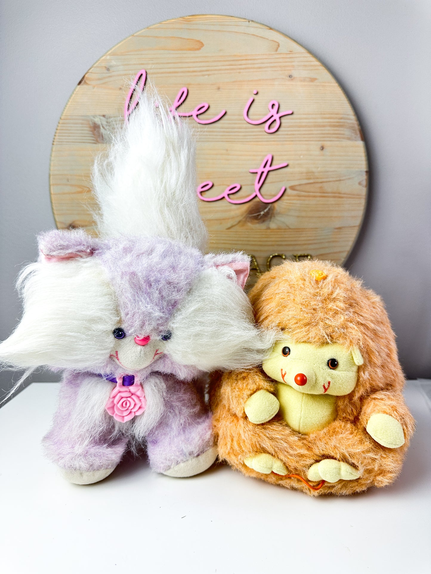 1980s Kenner Rose Petal Place Plush Pets Pitterpat & Tumbles