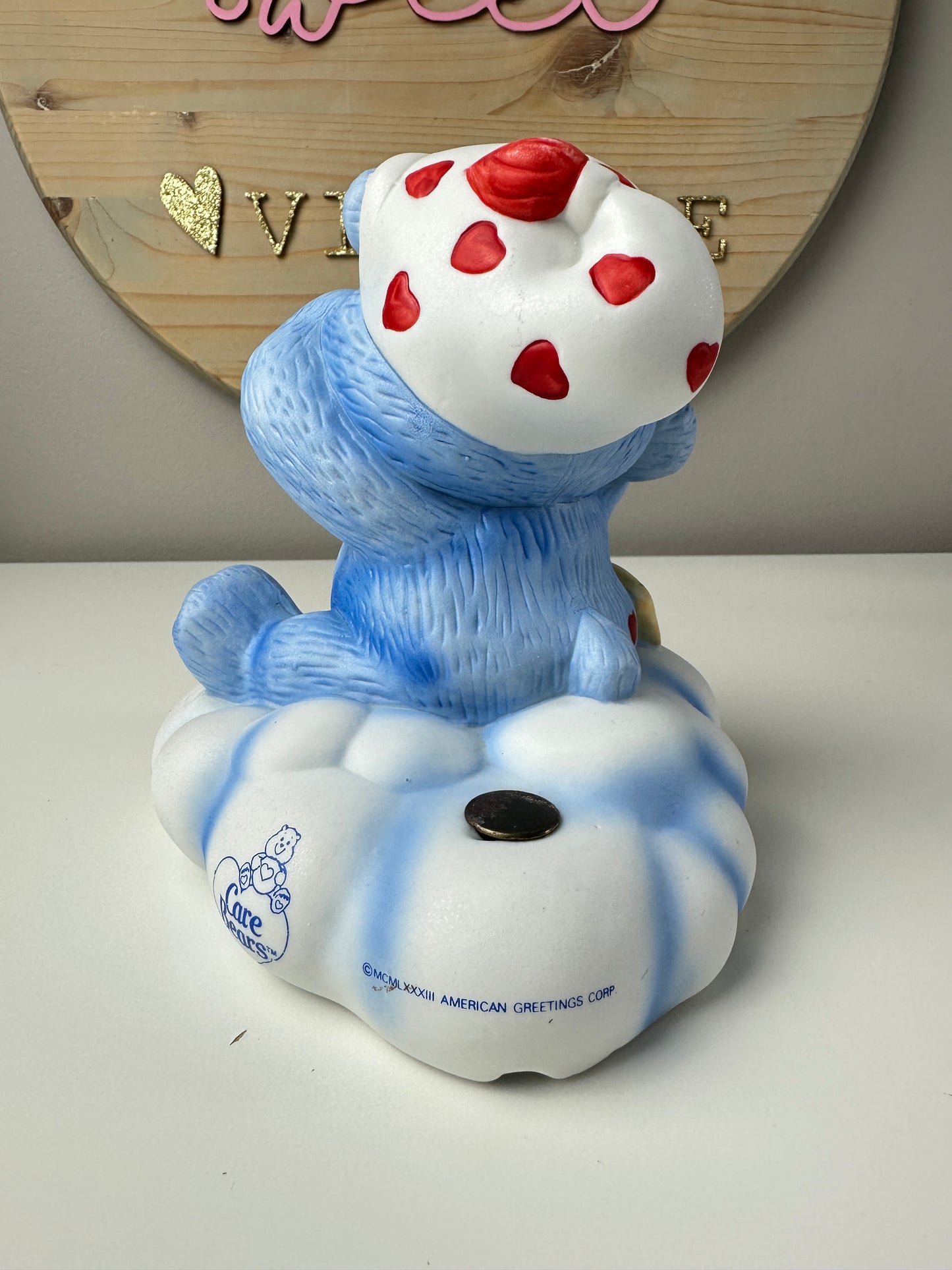 1983 AGC Care Bears Bedtime Bear Porcelain Night Light