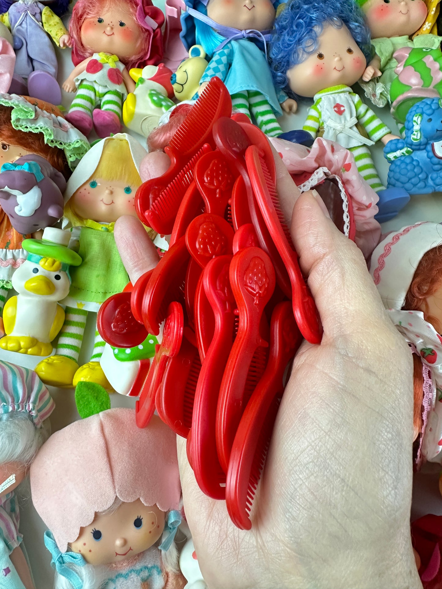 1982 Kenner Strawberry Shortcake Cherry Cuddler with Gooseberry Doll *Berry Vault*