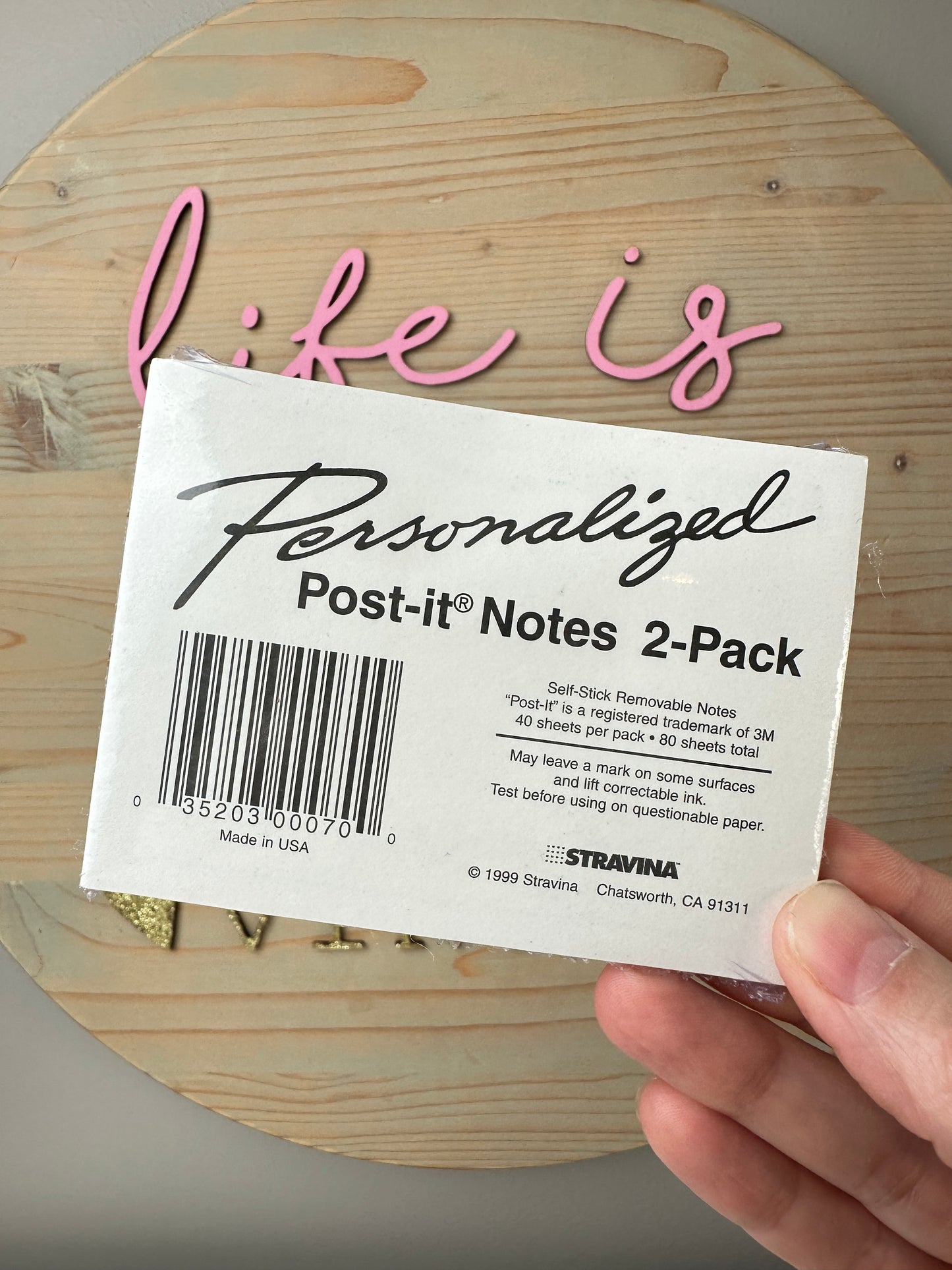 1999 Personalized Post-It Note Pad Sealed - "Barbara"