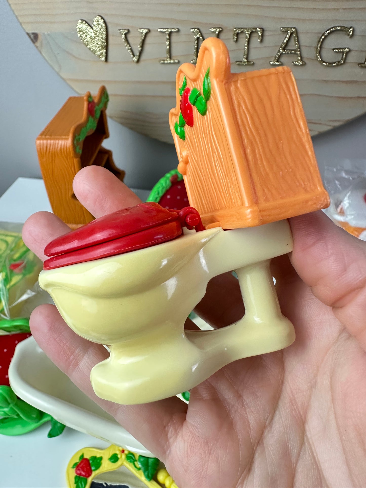 1983 Kenner Strawberry Shortcake Berry Happy Home Furniture *Berry Vault*