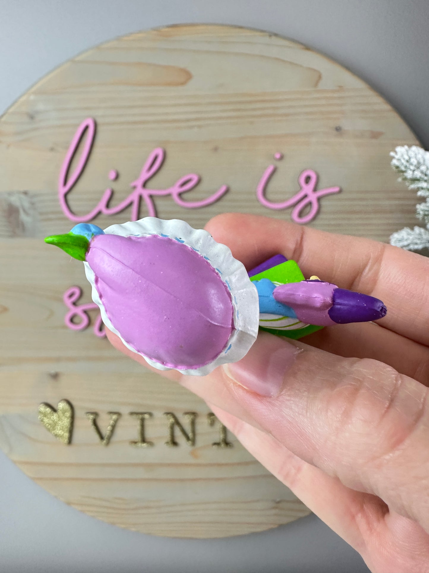 1984 Kenner Strawberry Shortcake Plum Puddin' Reading to Elderberry Mini PVC Figure *Berry Vault*