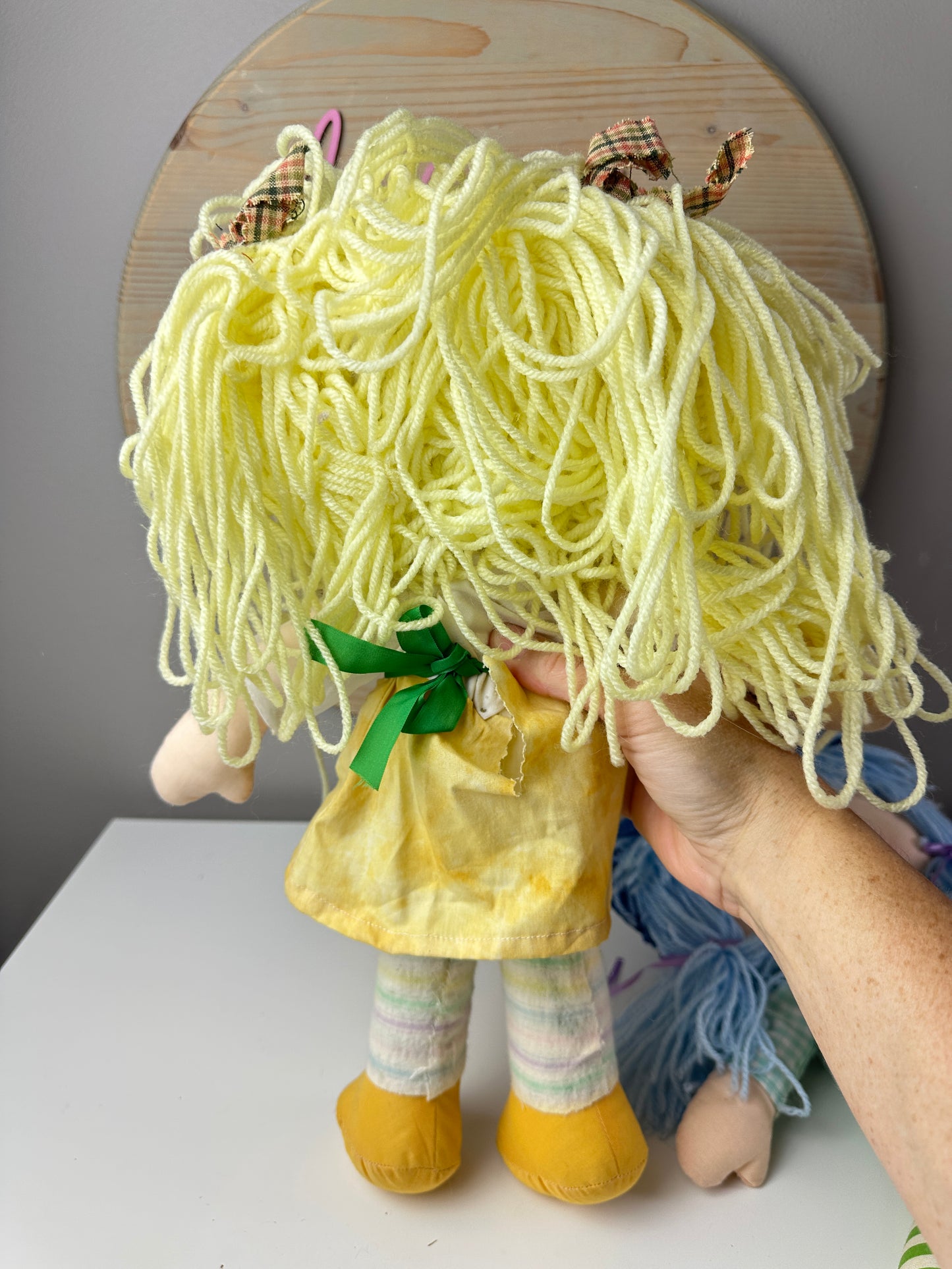 Vintage Custom Strawberry Shortcake Rag Dolls Banana Twirl & Blueberry Muffin (Lot of Two)