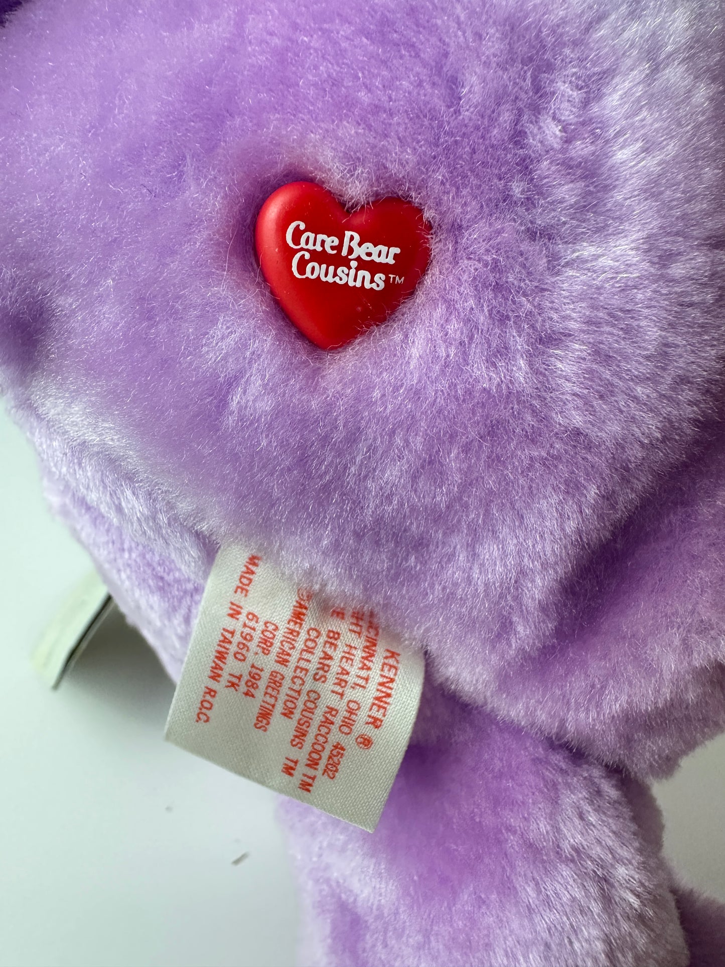1984 Kenner Care Bear Cousin Brightheart Raccoon Unused with Tags