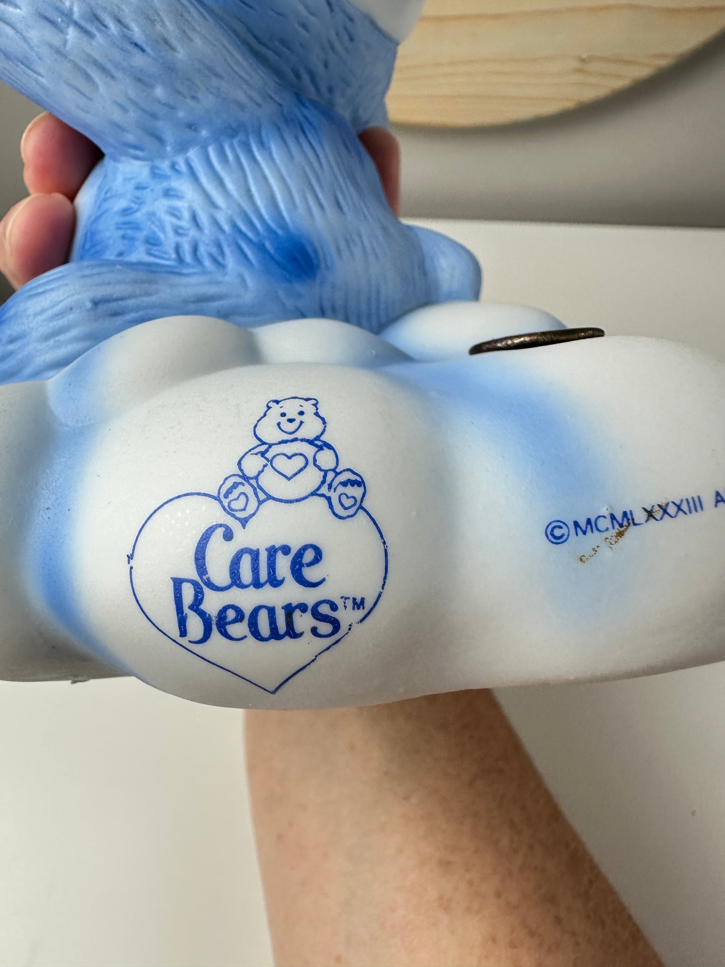 1983 AGC Care Bears Bedtime Bear Porcelain Night Light