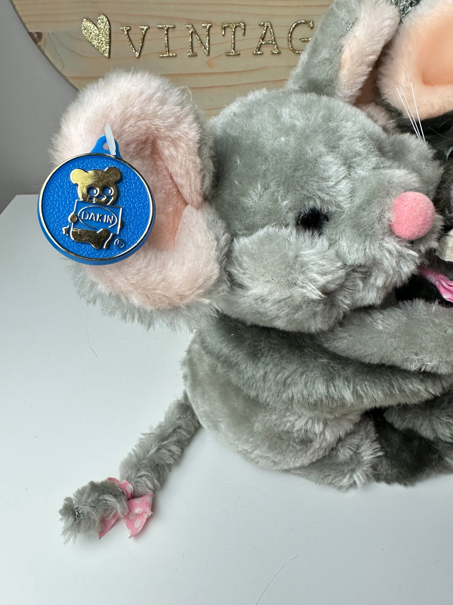 1983 Dakin City Mouse & Country Mouse Hugging Plush Set with Tags