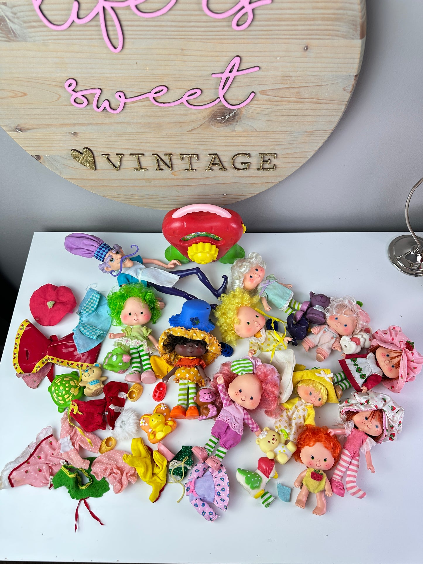 1980s Kenner Strawberry Shortcake Dolls, Pets, & Berry Wear Lot