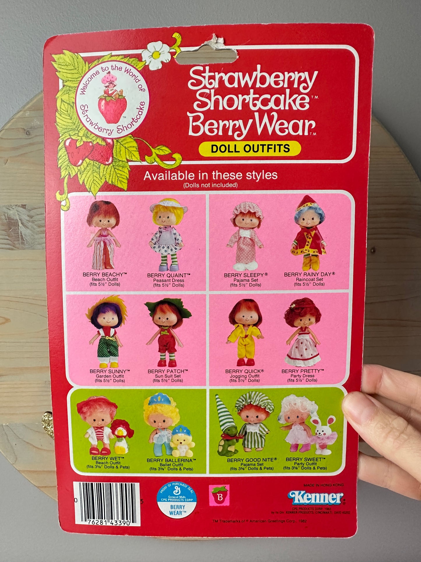 1982 Kenner Strawberry Shortcake Berry Wear MOC Berry Patch & Berry Sunny