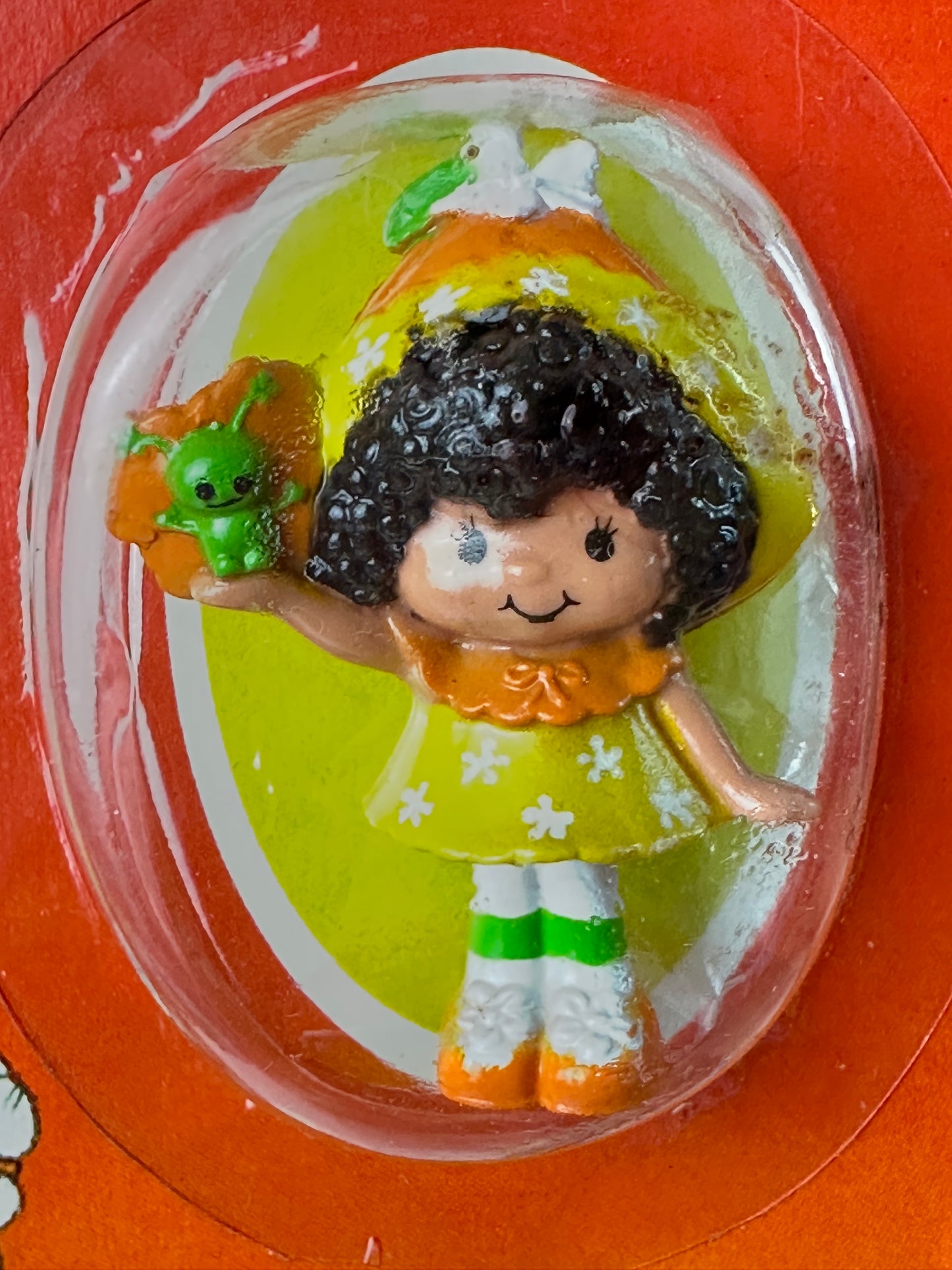 1981 Kenner Strawberry Shortcake Orange Blossom with Marmalade Miniature Figure MOC