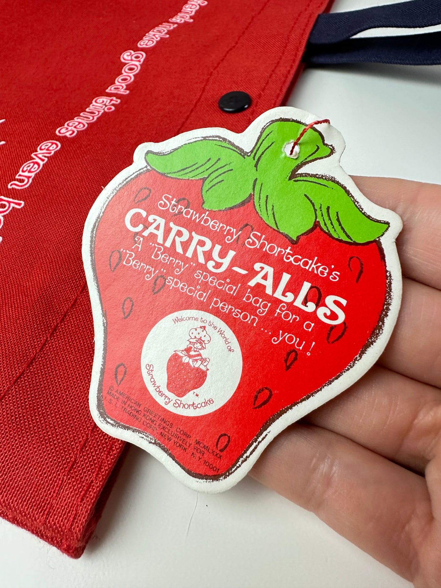 1980 Strawberry Shortcake Tote Bag Unused with Tag