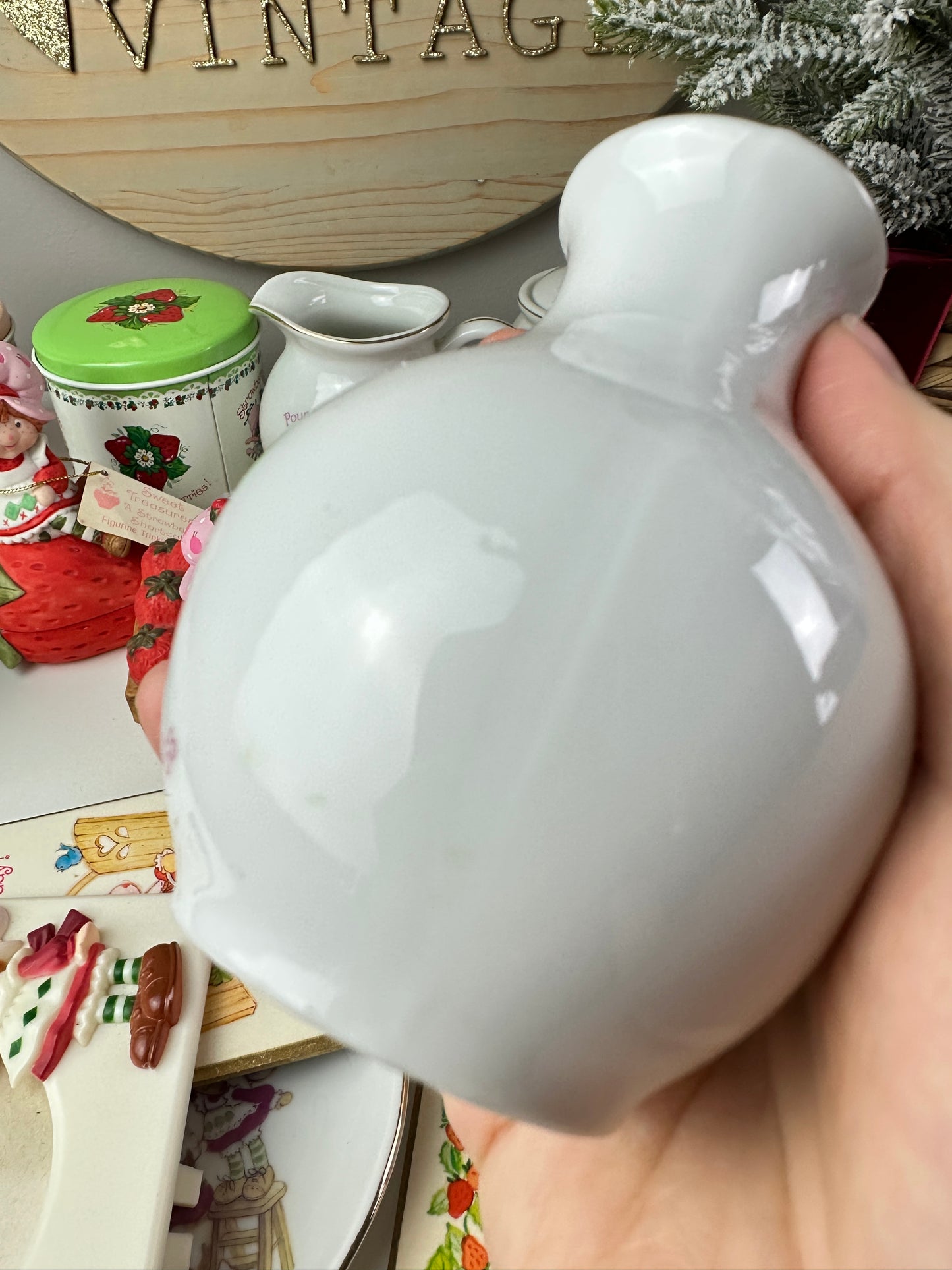 1980s Strawberry Shortcake Designer's Collection Fine Porcelain Mini Vase