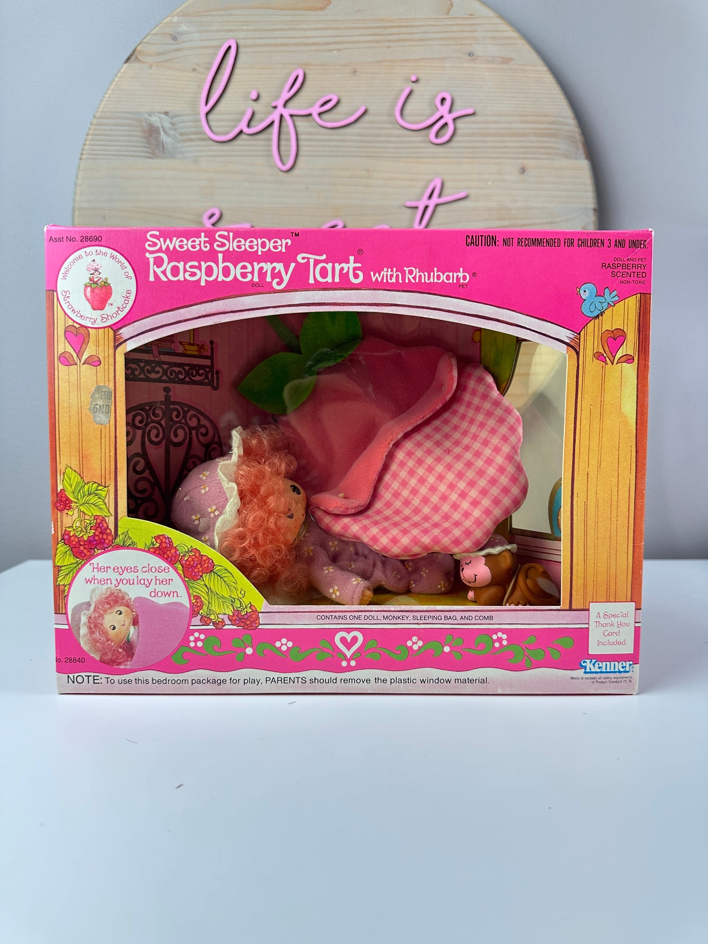 1984 Kenner Strawberry Shortcake Raspberry Tart Sleeper Doll NRFB