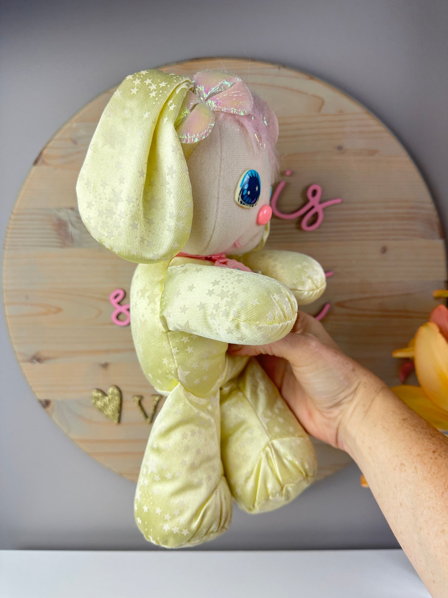 1989 Mattel PJ Sparkles Yellow Bunny