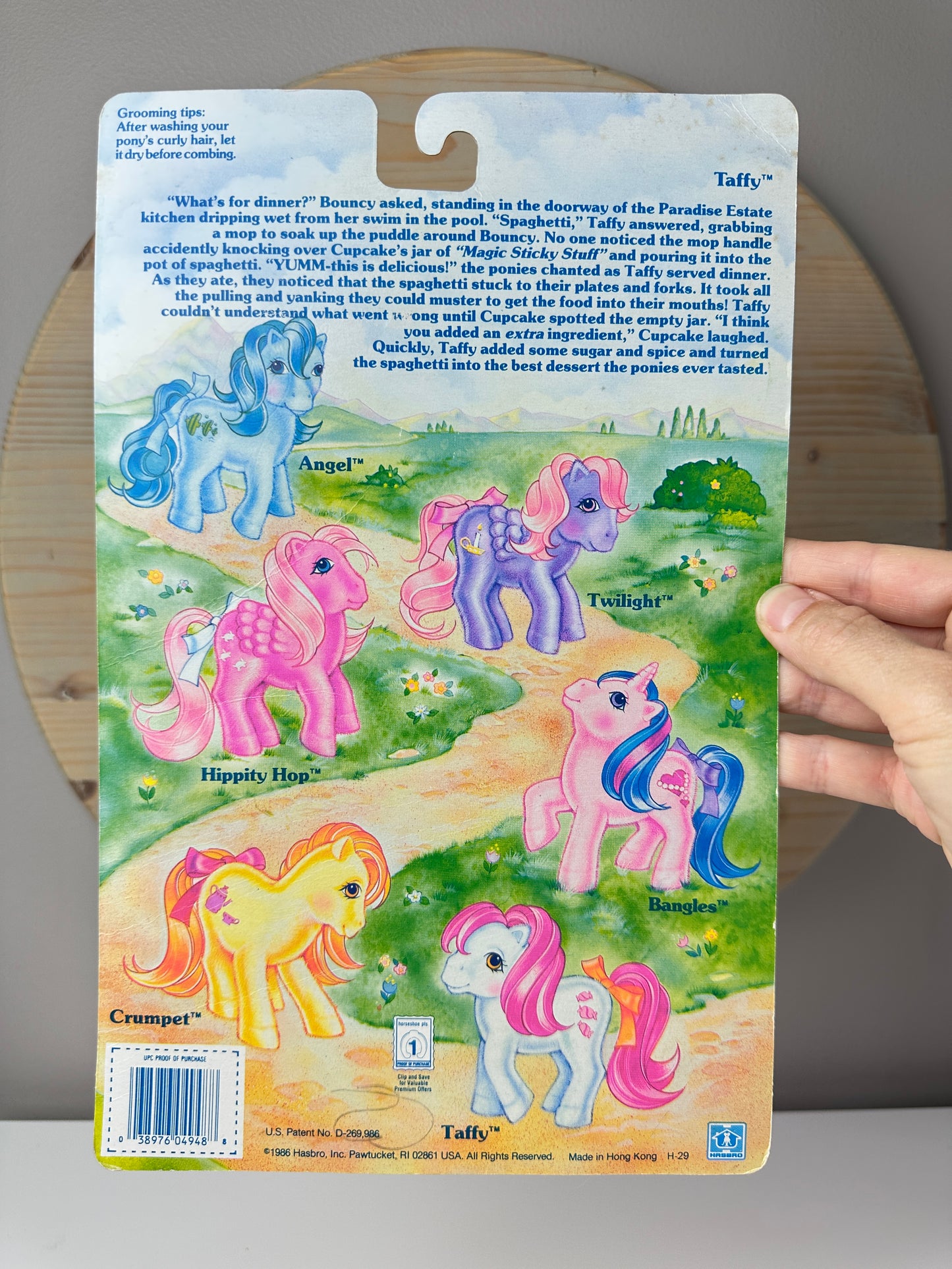 1980s Hasbro My Little Pony So Soft Taffy with Accessories + Back Card