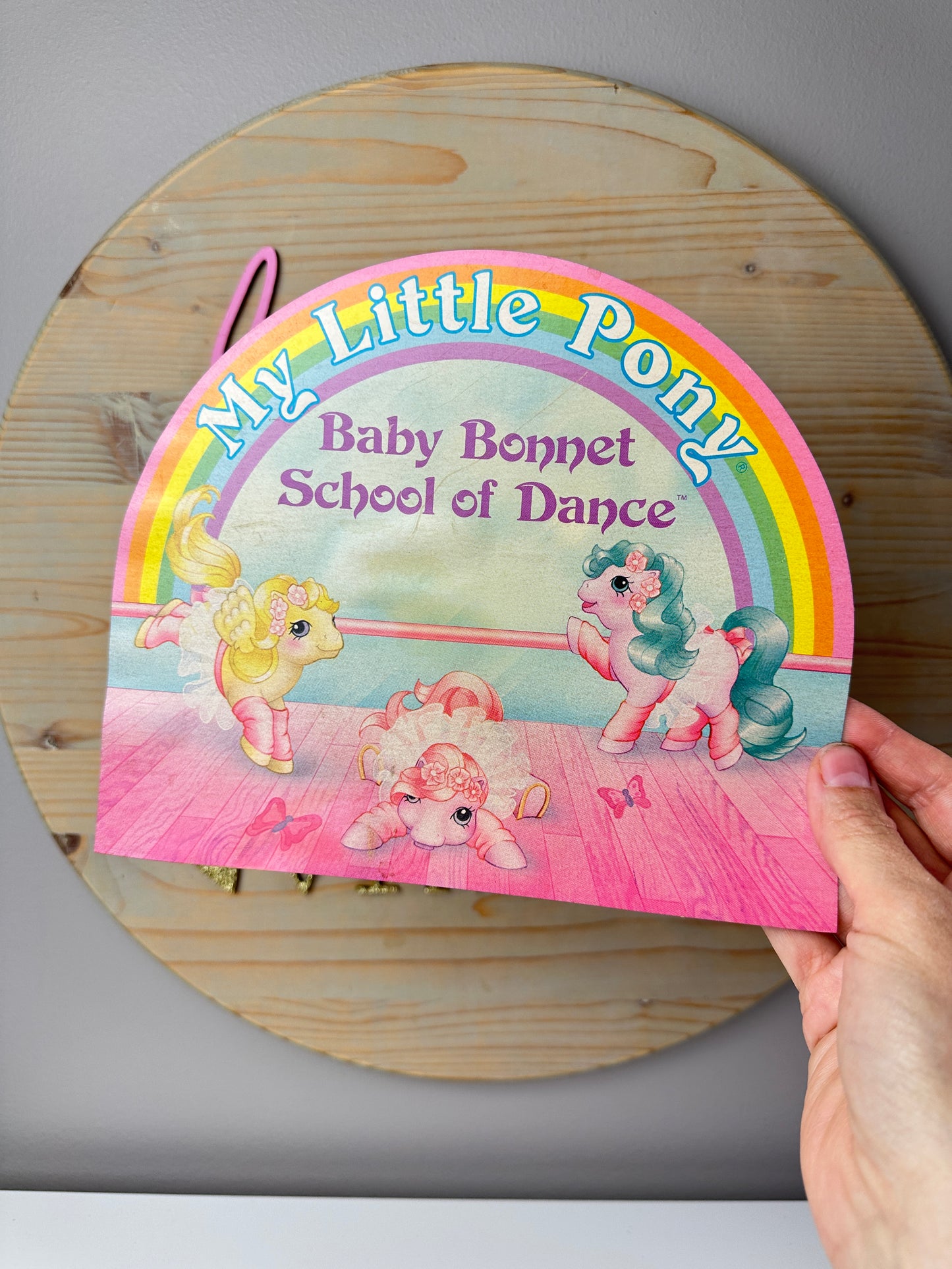 1980s Hasbro My Little Pony Original Baby Bonnet School of Dance Sticker