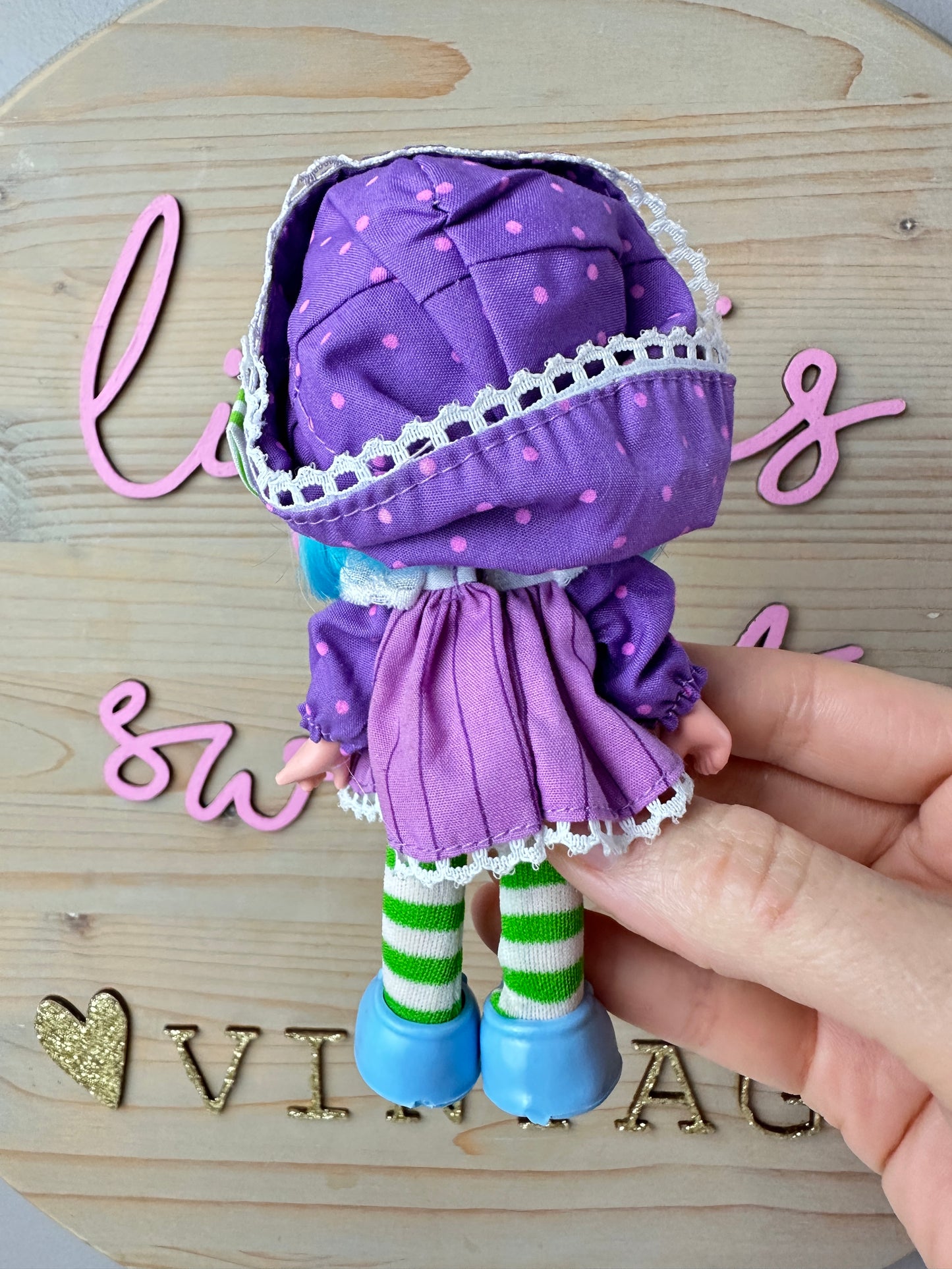 1984 Kenner Strawberry Shortcake Plum Puddin' with Elderberry Owl Party Pleaser Doll *Berry Vault*