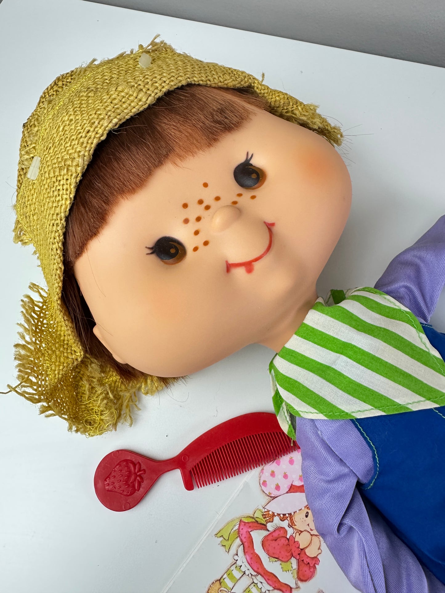 1980 Kenner Strawberry Shortcake Huckleberry Pie Vinyl Face Rag Doll *Berry Vault*