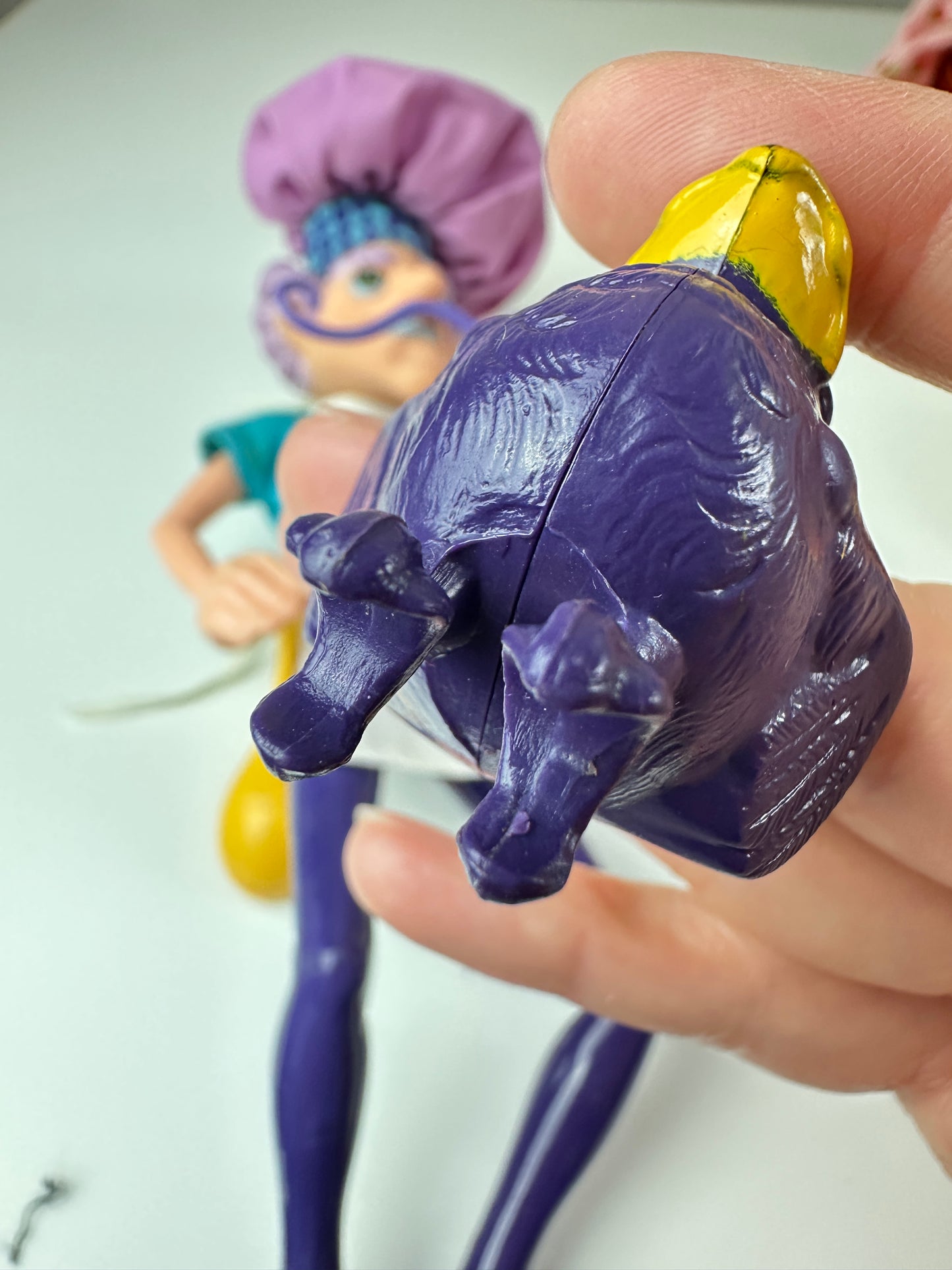 1981 Kenner Strawberry Shortcake Purple Pieman with Berry Bird Villain Doll