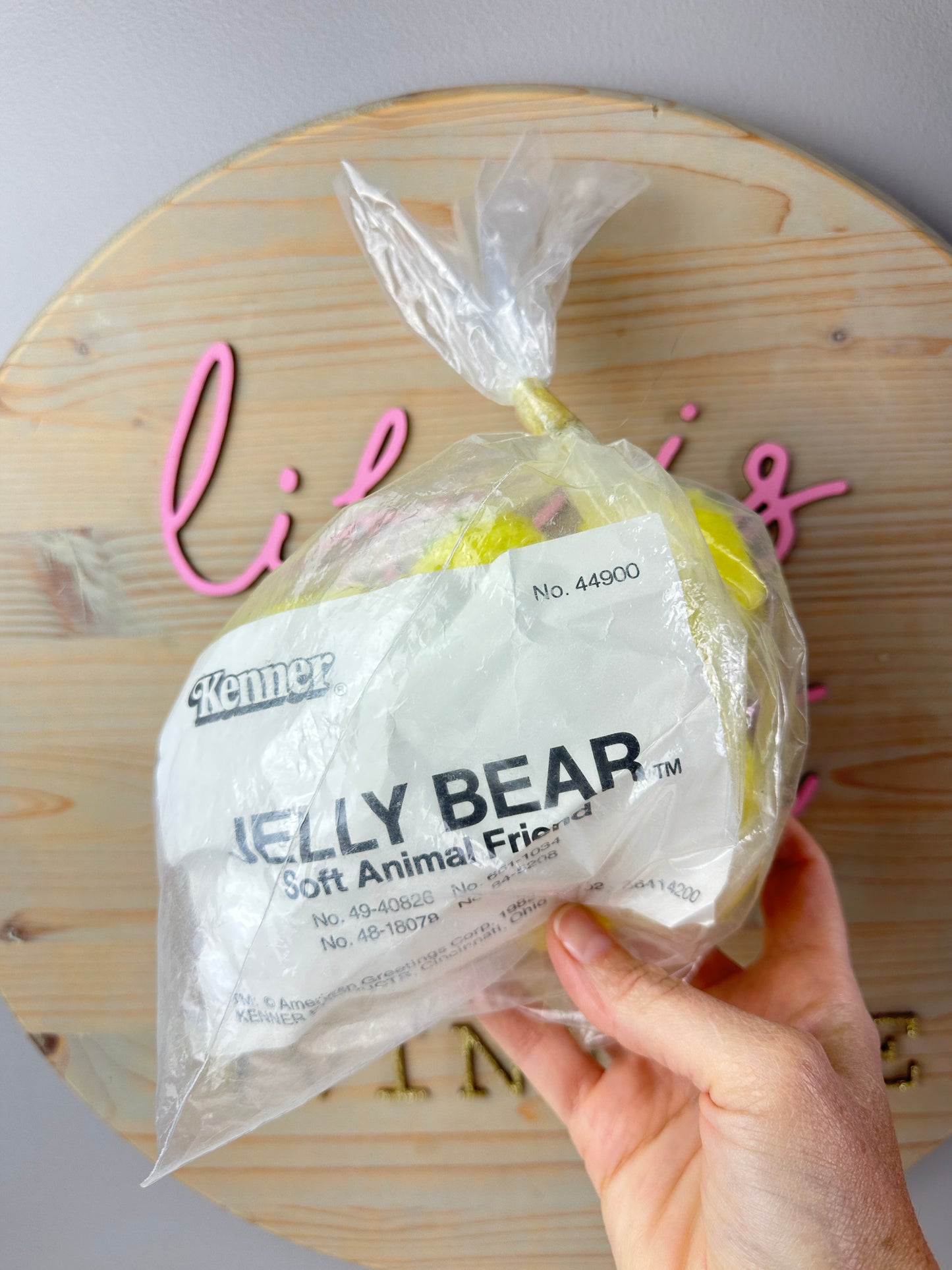1982 Kenner Strawberry Shortcake Jelly Bear Plush with Tags Catalog Packaging *Berry Vault*
