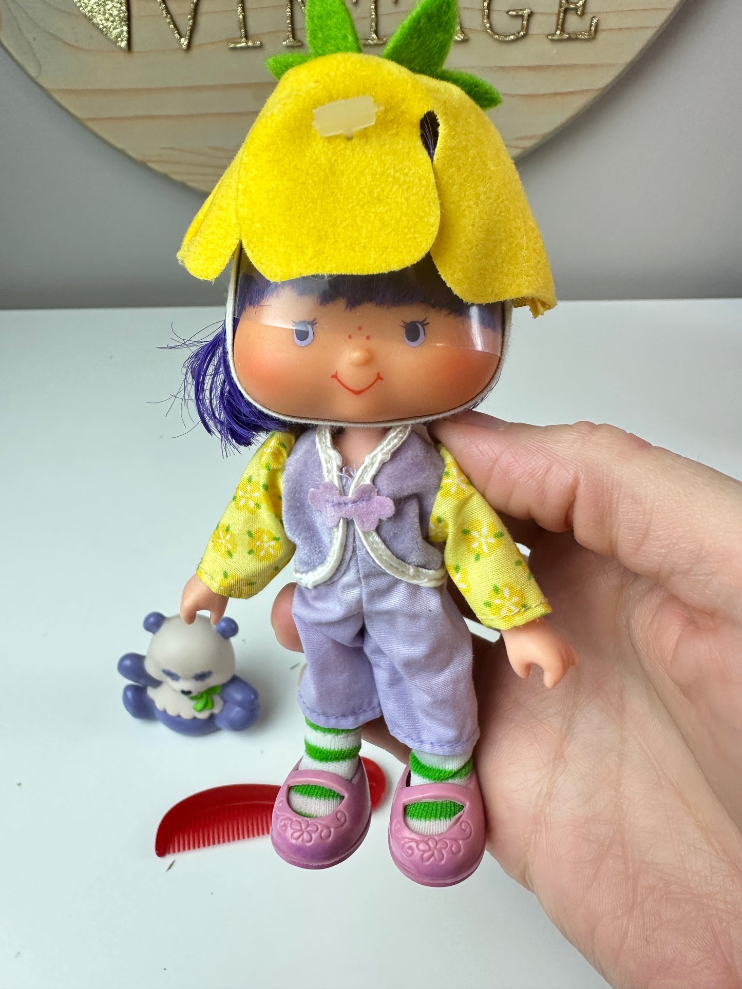 1983 Kenner Strawberry Shortcake Almond Tea with Marza Panda Doll