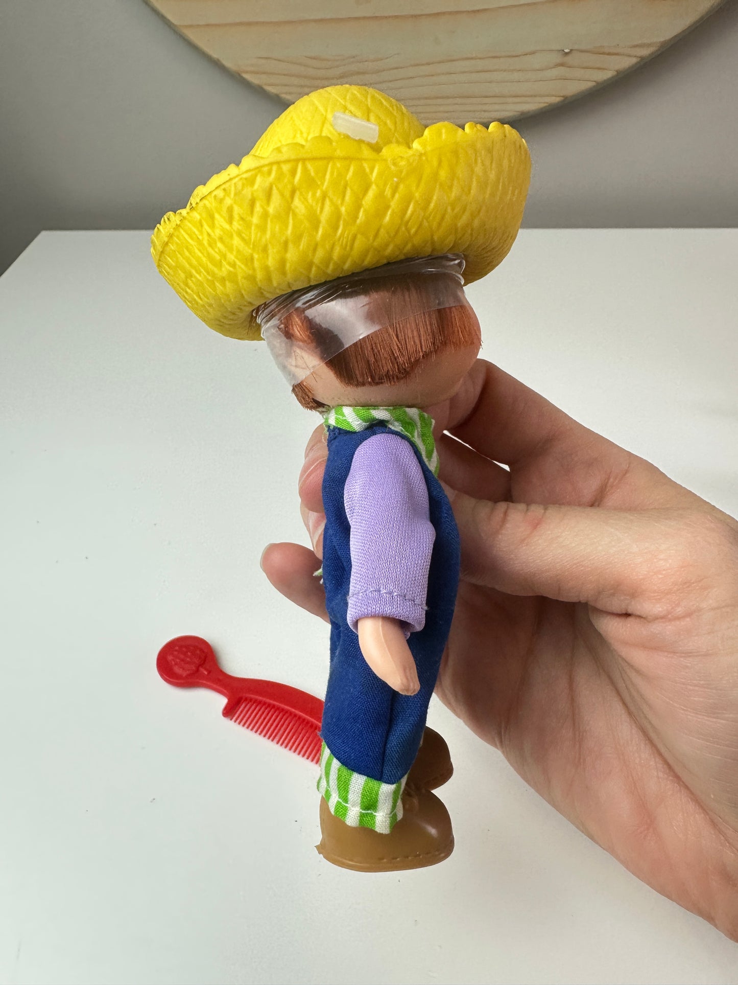 1980 Kenner Strawberry Shortcake Huckleberry Pie First Release Flat Hands Doll